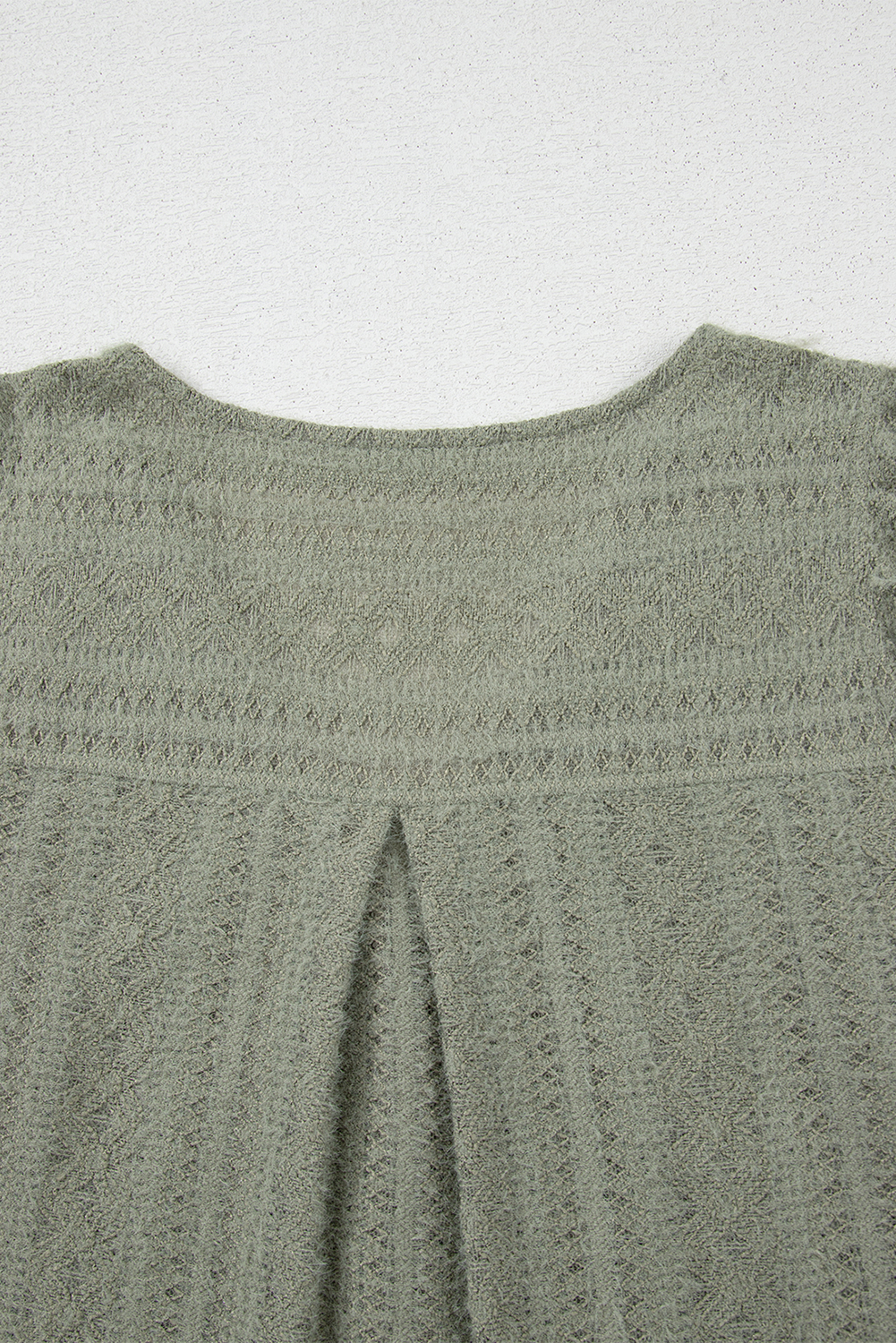 Laurel Green Flutter Sleeve Lace V Neck Shirt