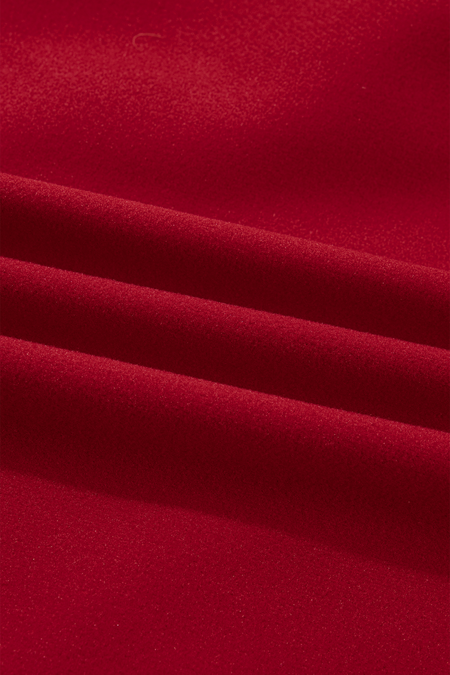 Racing Red Contrast Cuffed Drop Shoulder Zip up Tunic Hoodie