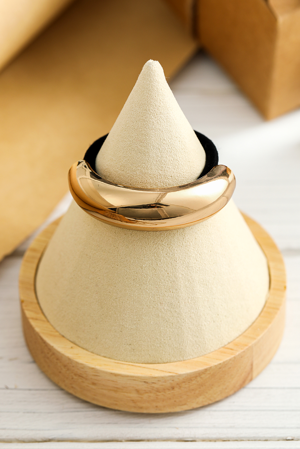 Gold Plated U-Shape Decor Vintage Hair Scrunchie