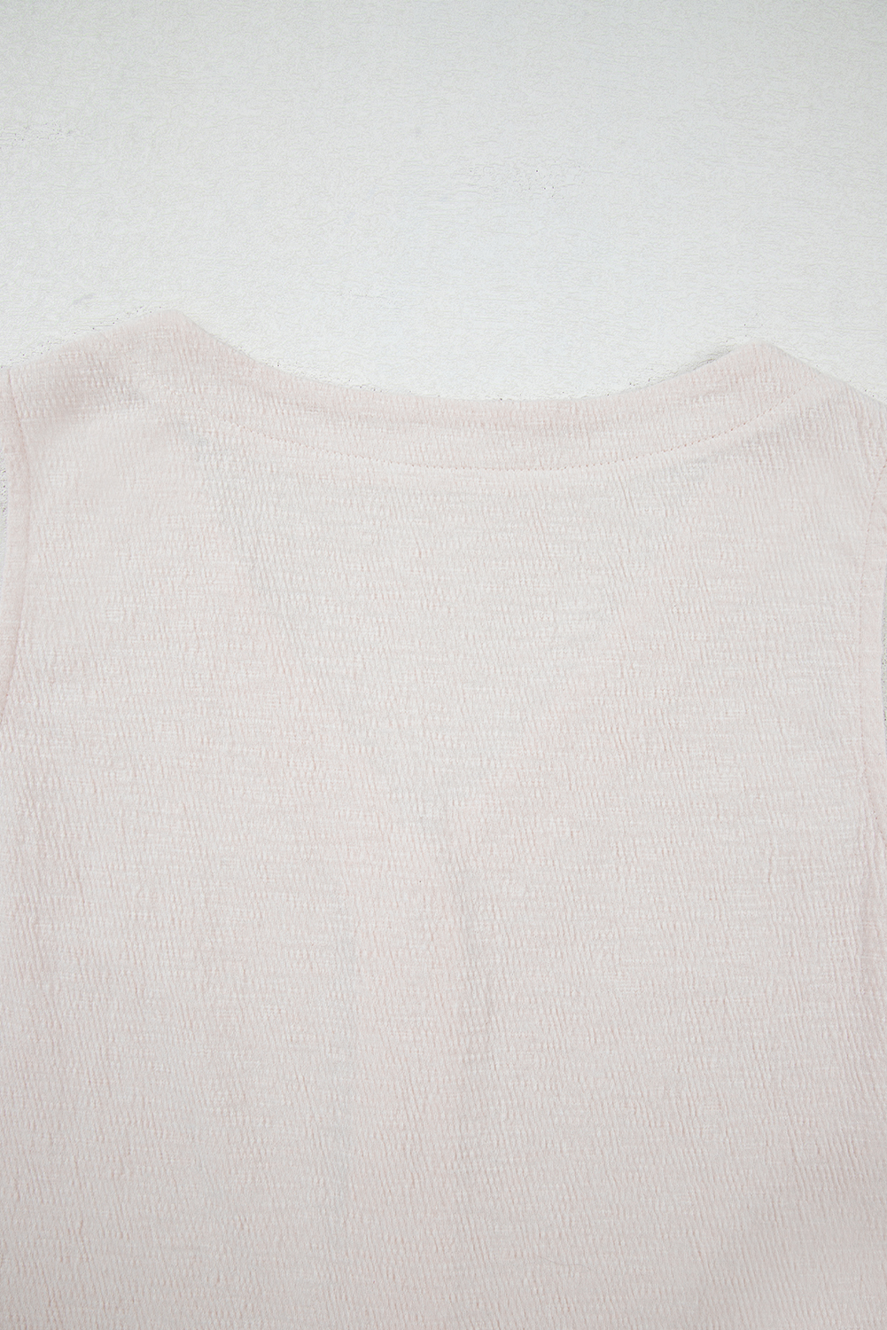 Apricot Buttoned V Neck Tank Top and Wide Leg Pants Casual Outfit