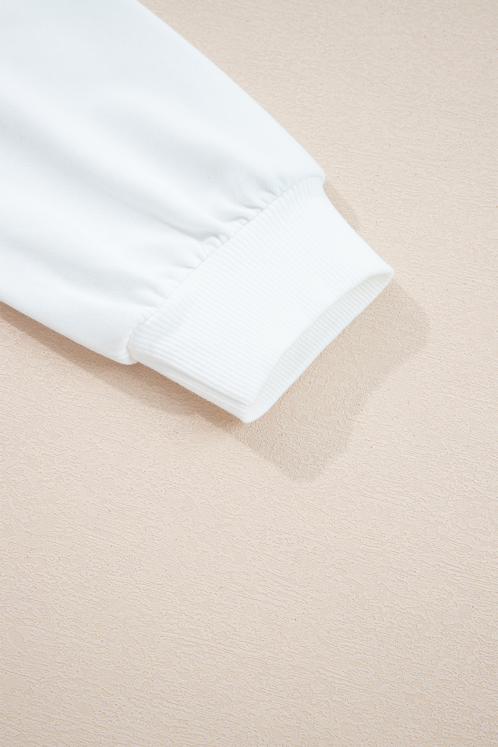 White HOLLY JOLLY Embroidered Graphic Pullover Sweatshirt