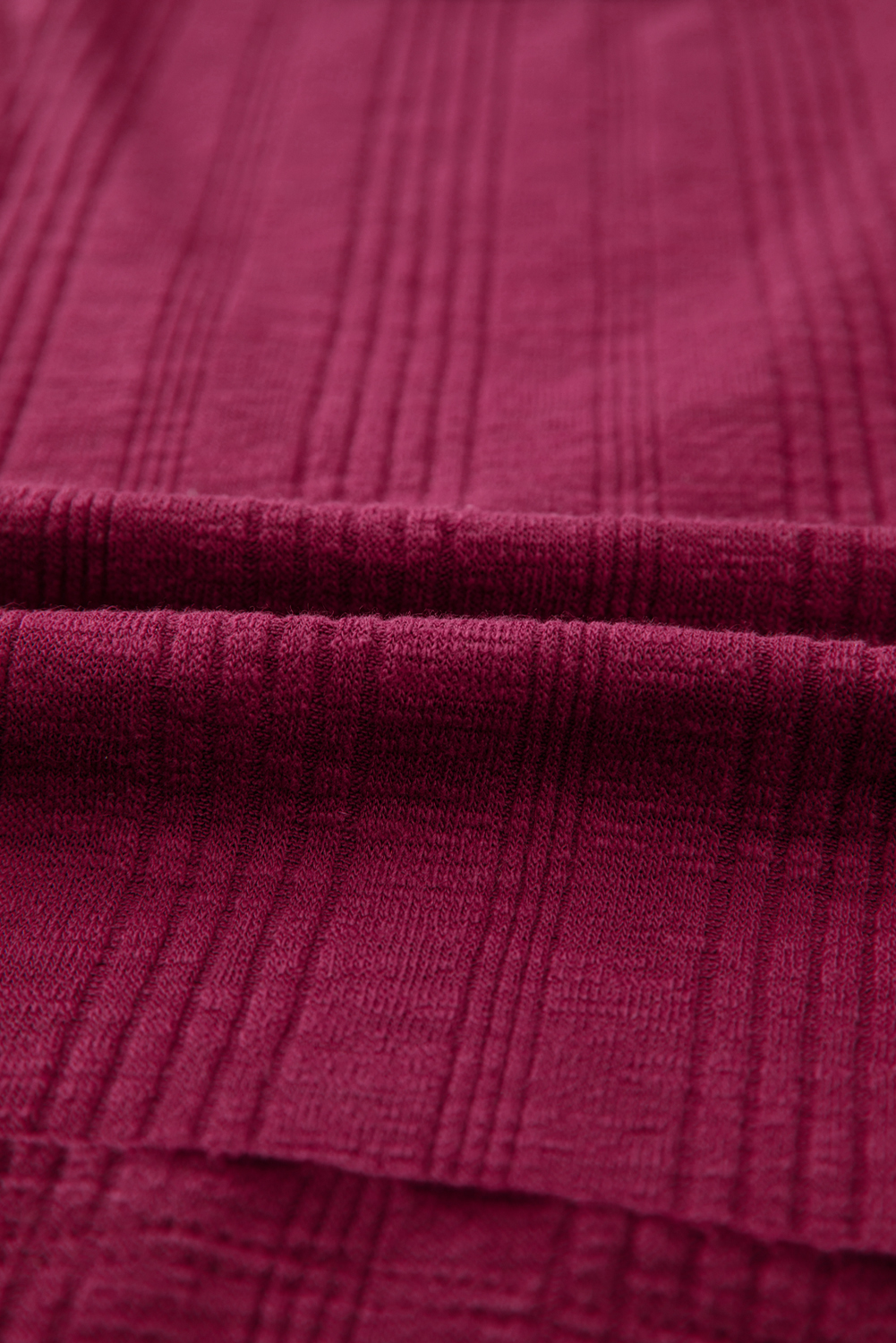 Red Dahlia Ribbed Textured Exposed Stitching Knit Tank Top