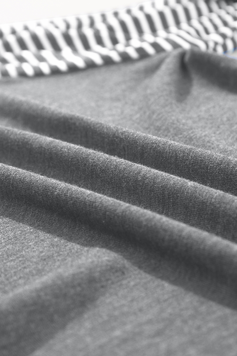 Tillandsia Purple Contrast Print Striped Raglan Long Sleeve Loose Top