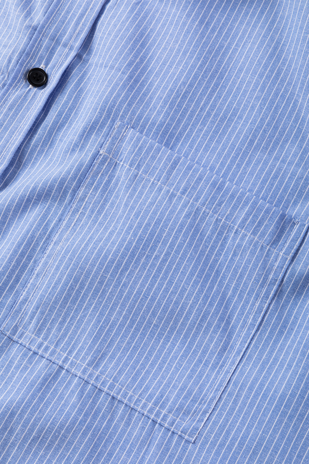 DEAR-LOVER Stripe Roll-tab Sleeve Pocketed Long Shirt