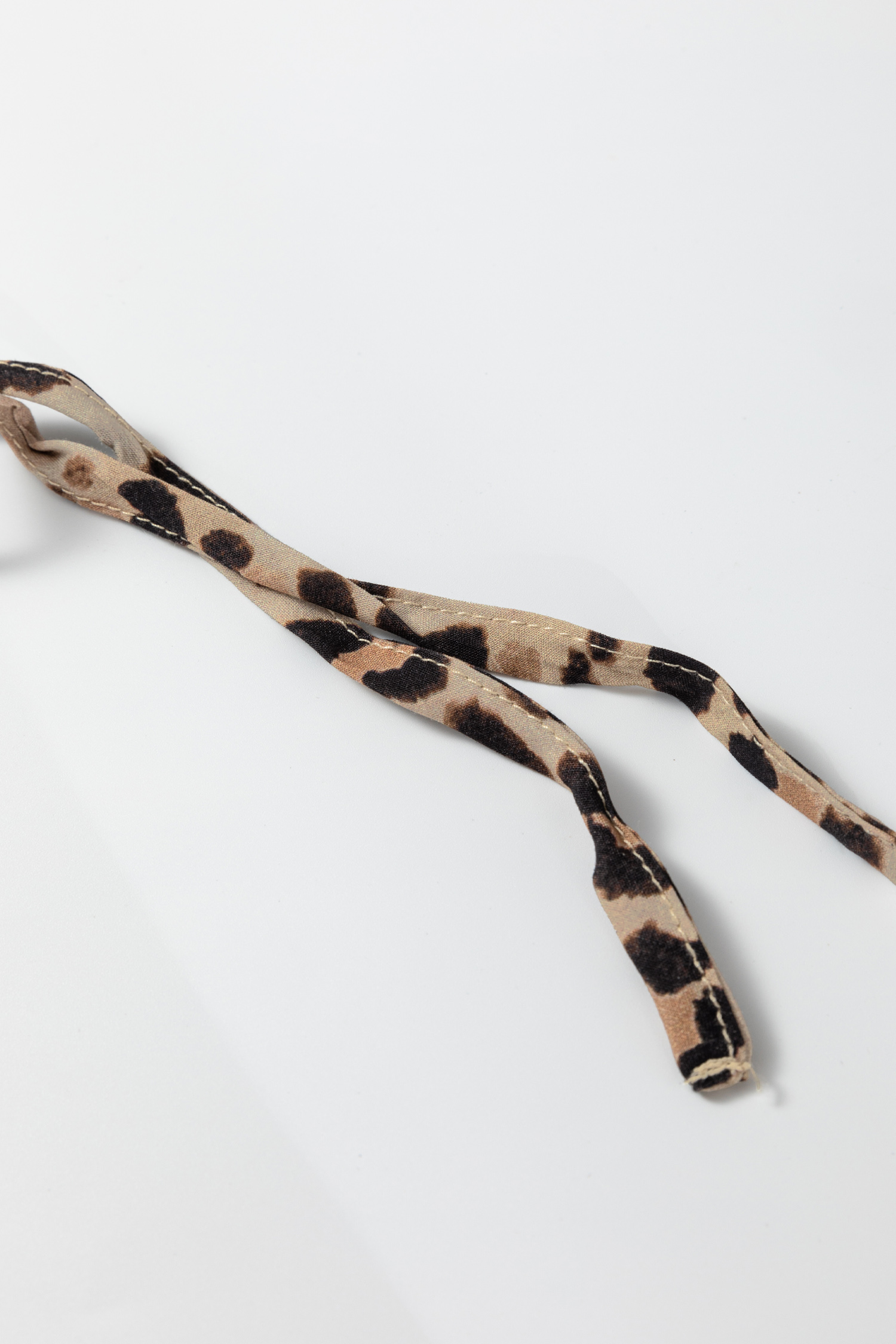 Brown Contrast Trim Leopard Top and Pant Set