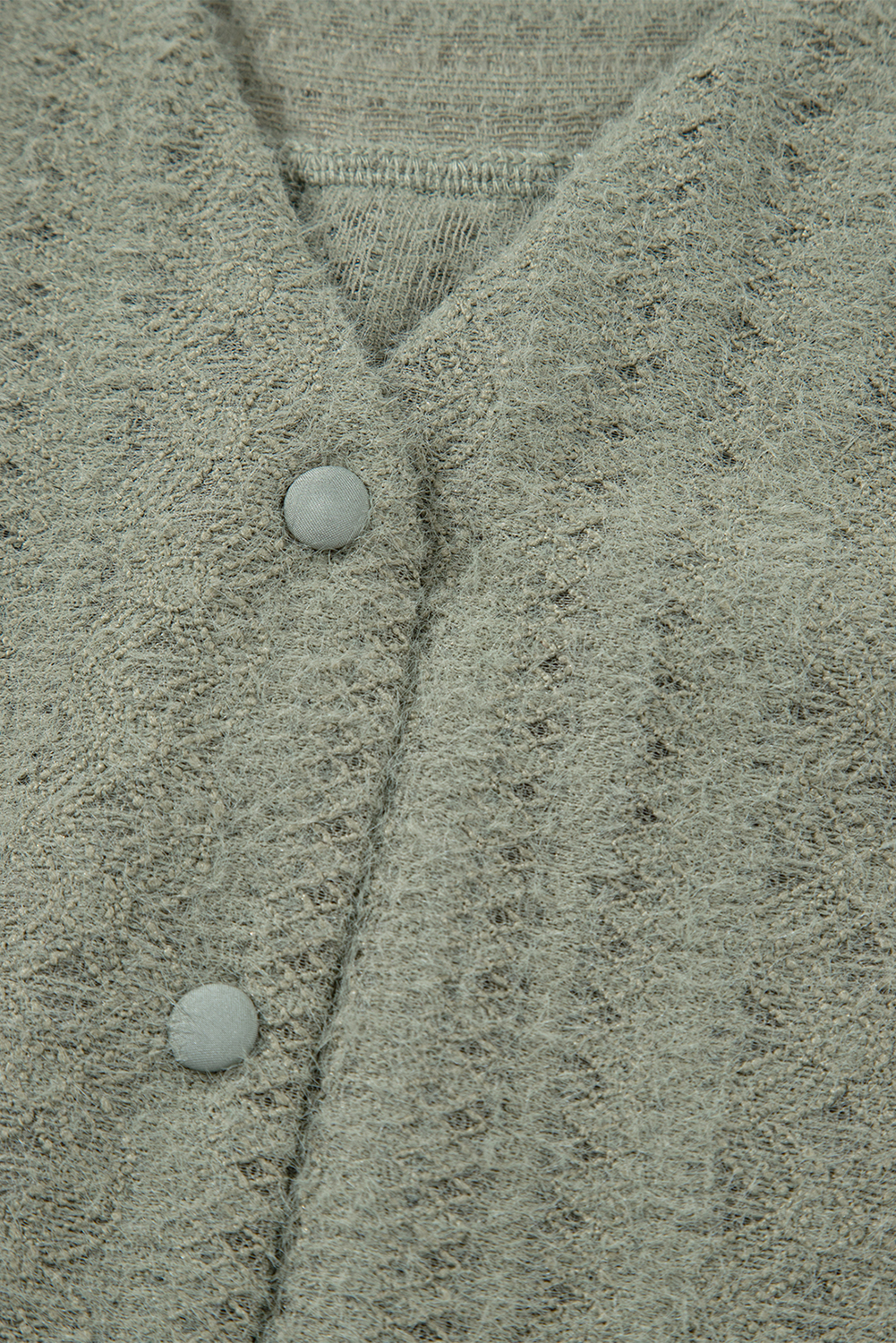 Laurel Green Flutter Sleeve Lace V Neck Shirt