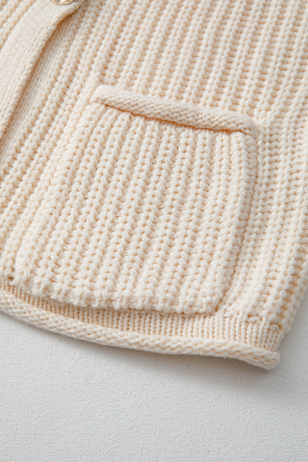 Fiery Red Solid Textured Knit Side Pockets Buttoned Sweater Vest