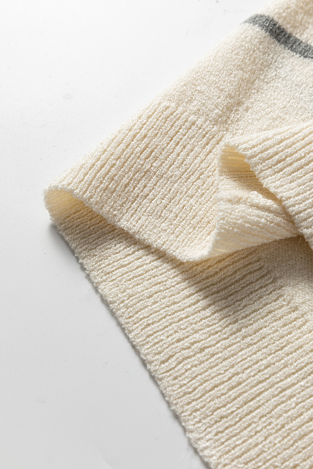 Multicolour Striped Print Button V Neck Sweater Vest