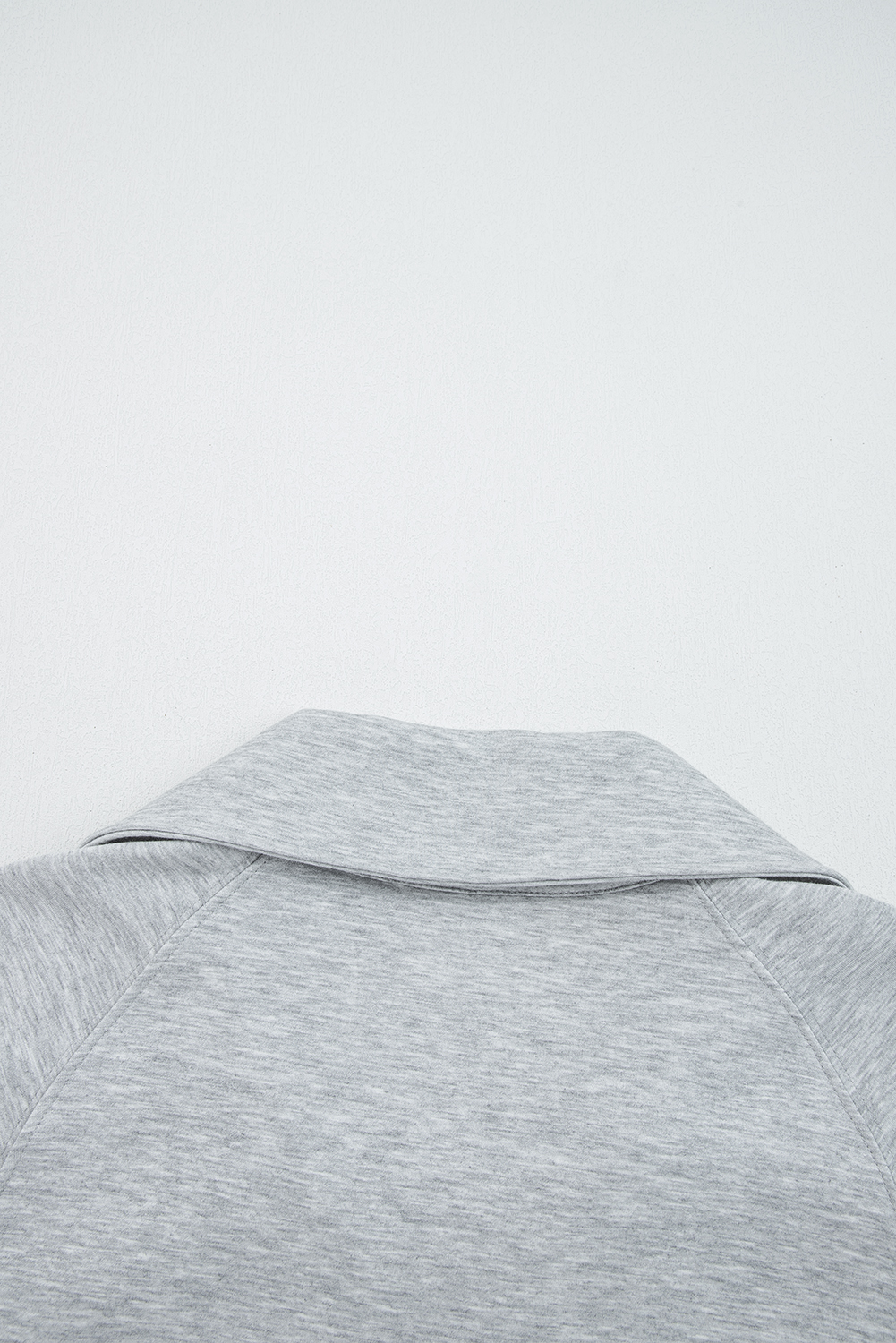 Black Zip Collar Long Sleeve Top Drawstring Pants Set