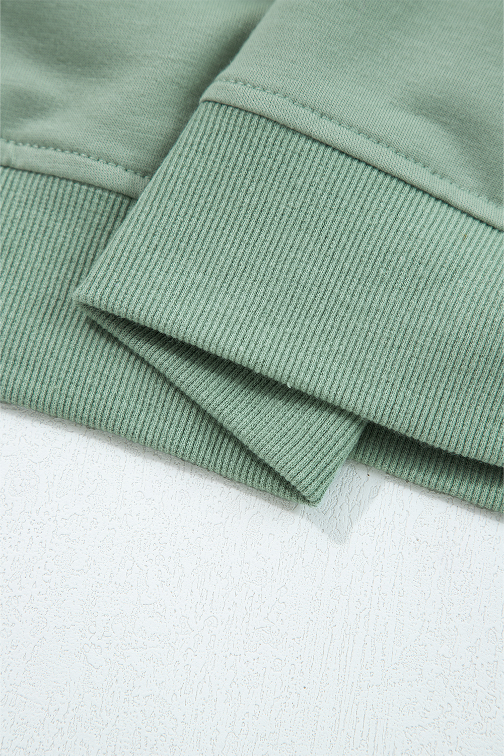 Beige Raw Edge Flower Patch Drop Shoulder Casual Top