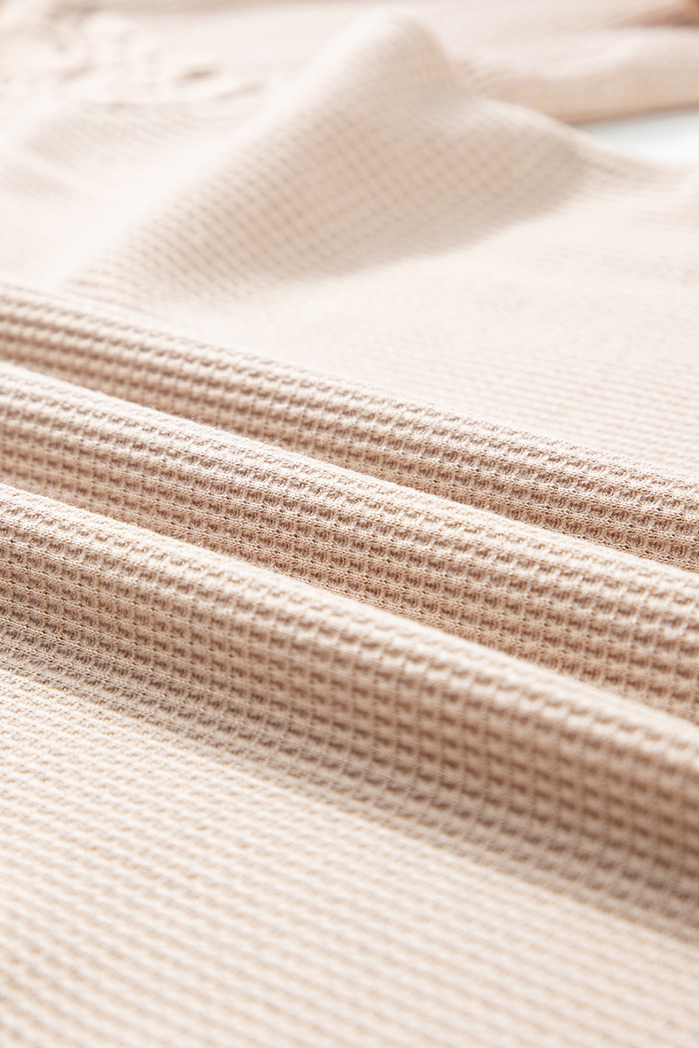 White Lace Long Sleeve Textured Pullover