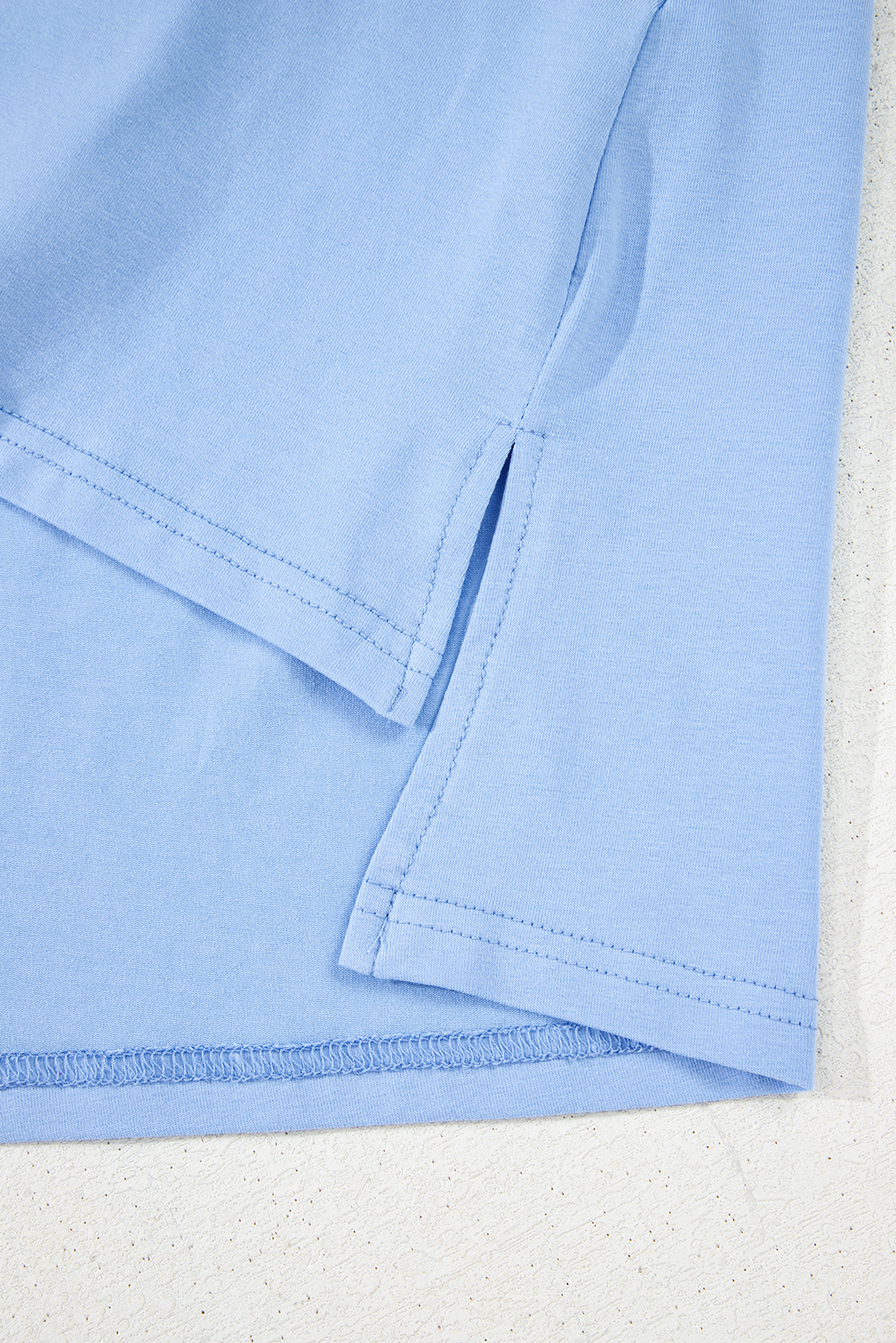 Black Loose Half Sleeve Hi Low Hem T Shirt