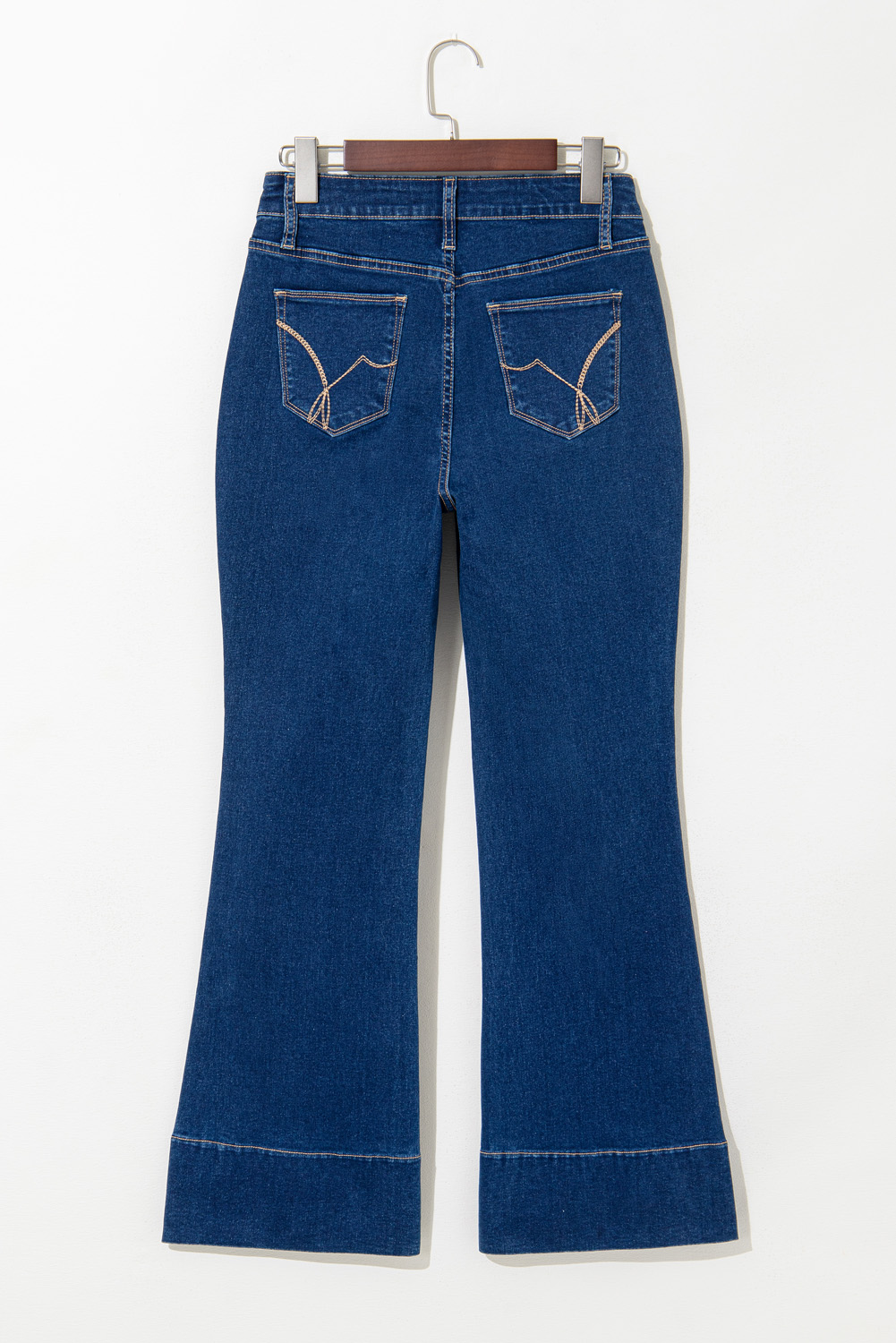Sail Blue Center Seam Deep Wash Straight Jeans