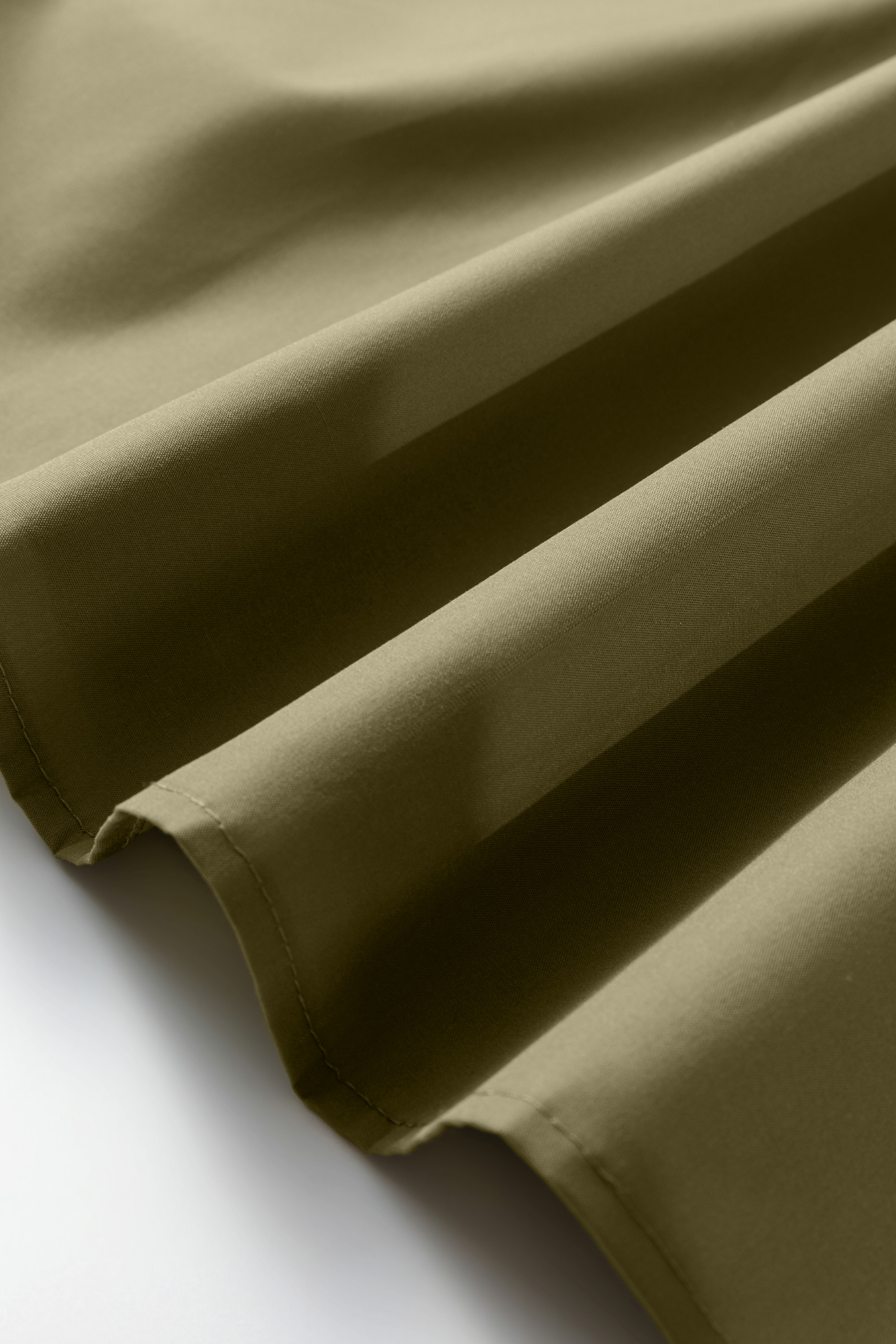 Four Leaf Clover Striped Trim Ruffle Split Neck Long Sleeve Blouse