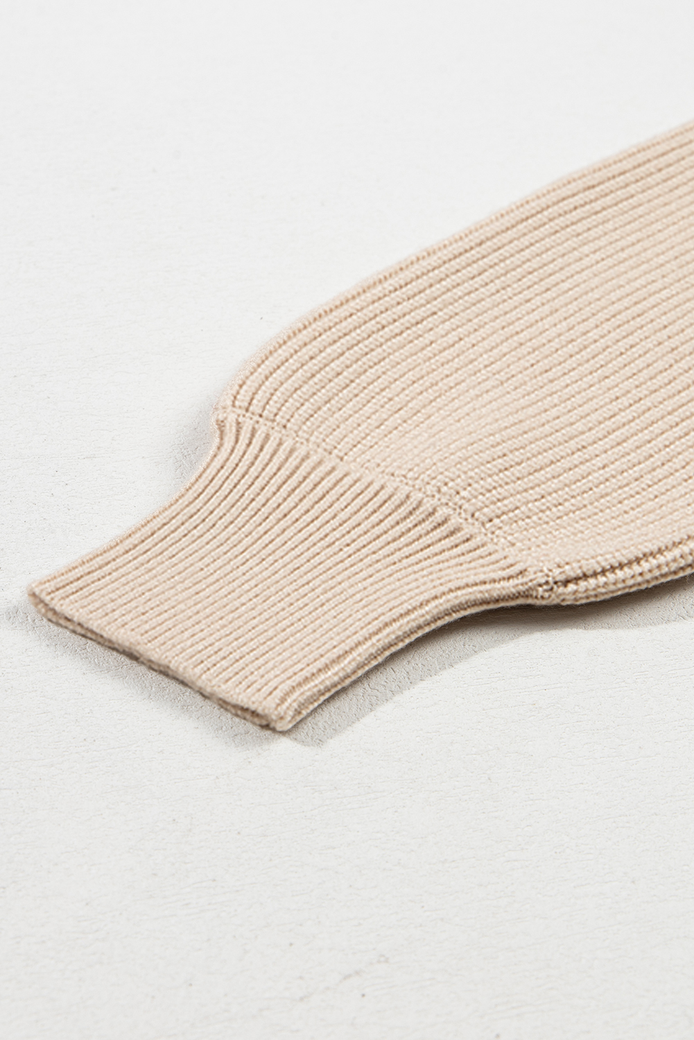 Racing Red Lantern Sleeve V Neck Knot Back Sweater