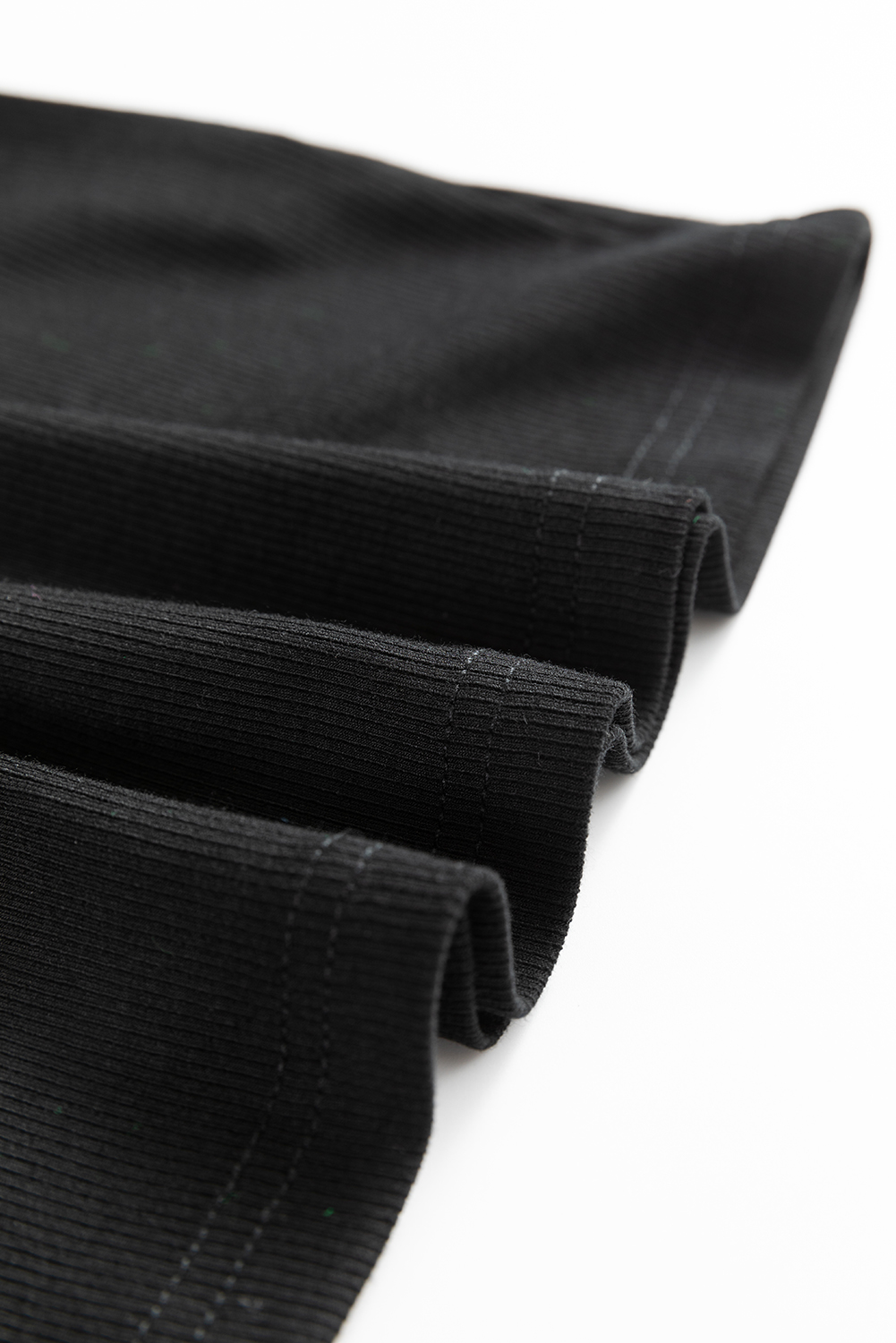 Black GAME DAY Checkered Letter Graphic Leatherette Ruffle Sleeve Top