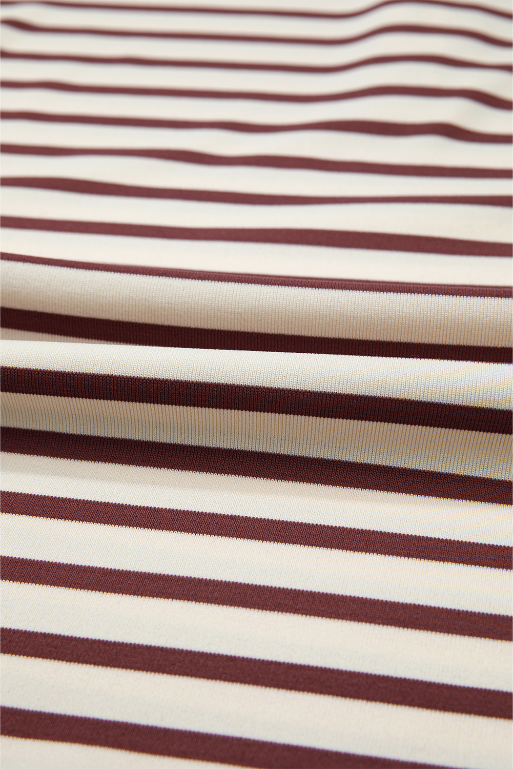 Red Dahlia Striped Print Drop Shoulder Long Sleeve Henley Top