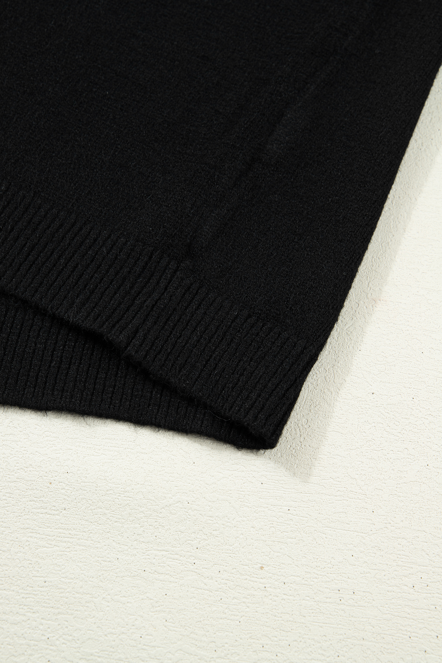 Black Heart Detail Contrast Cuffs Baggy Sweater