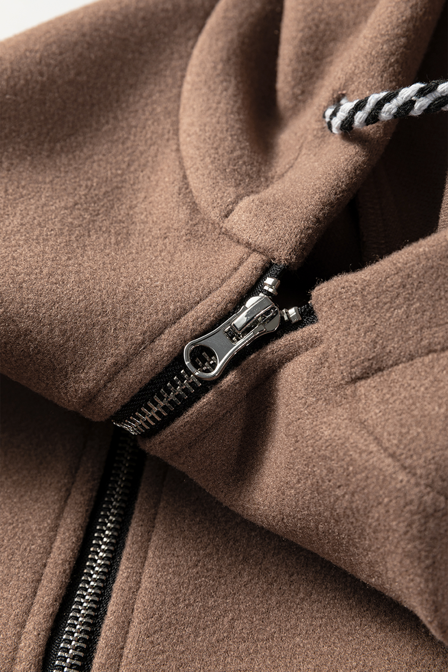 Racing Red Contrast Cuffed Drop Shoulder Zip up Tunic Hoodie