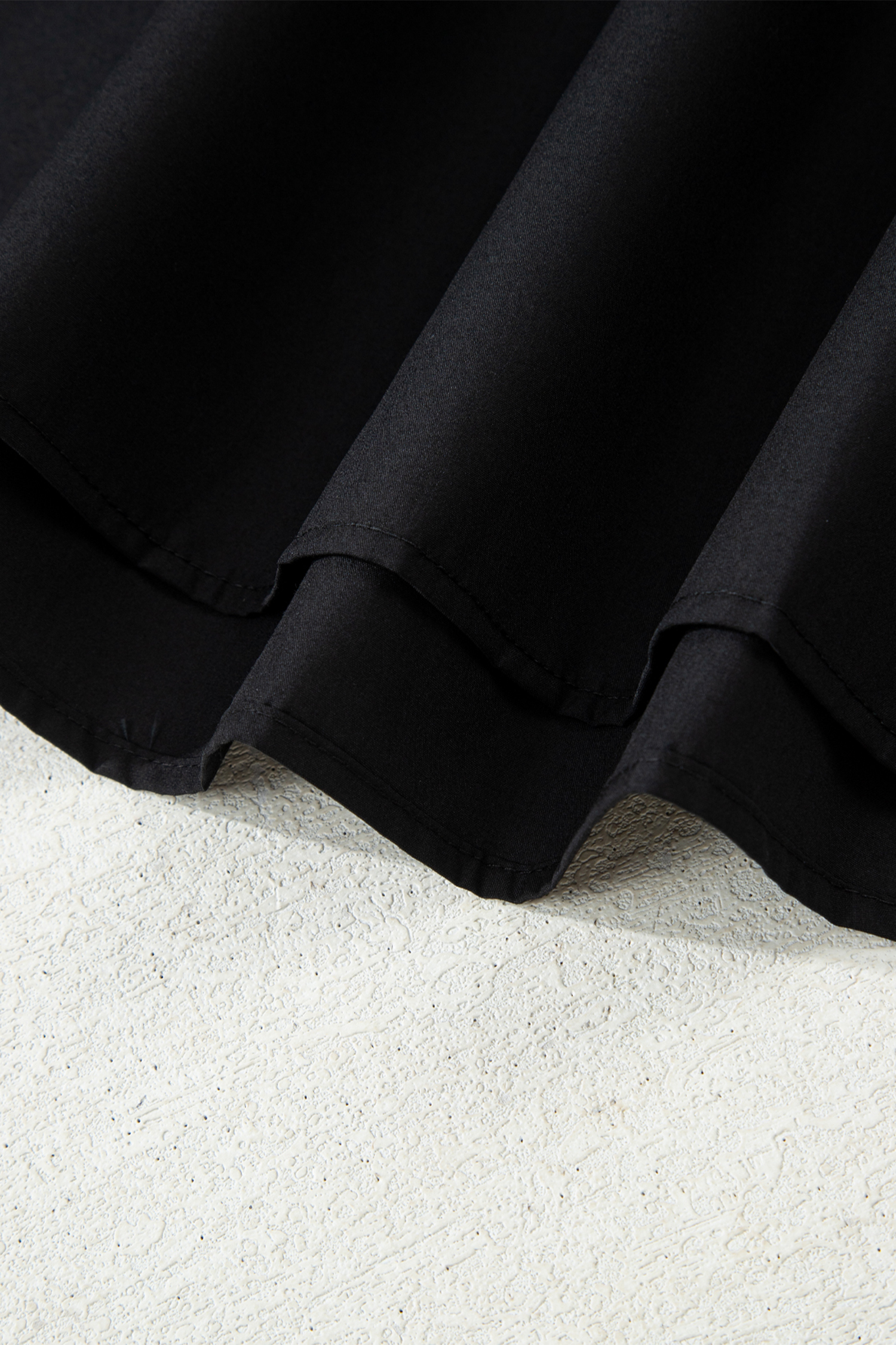 Four Leaf Clover Striped Trim Ruffle Split Neck Long Sleeve Blouse