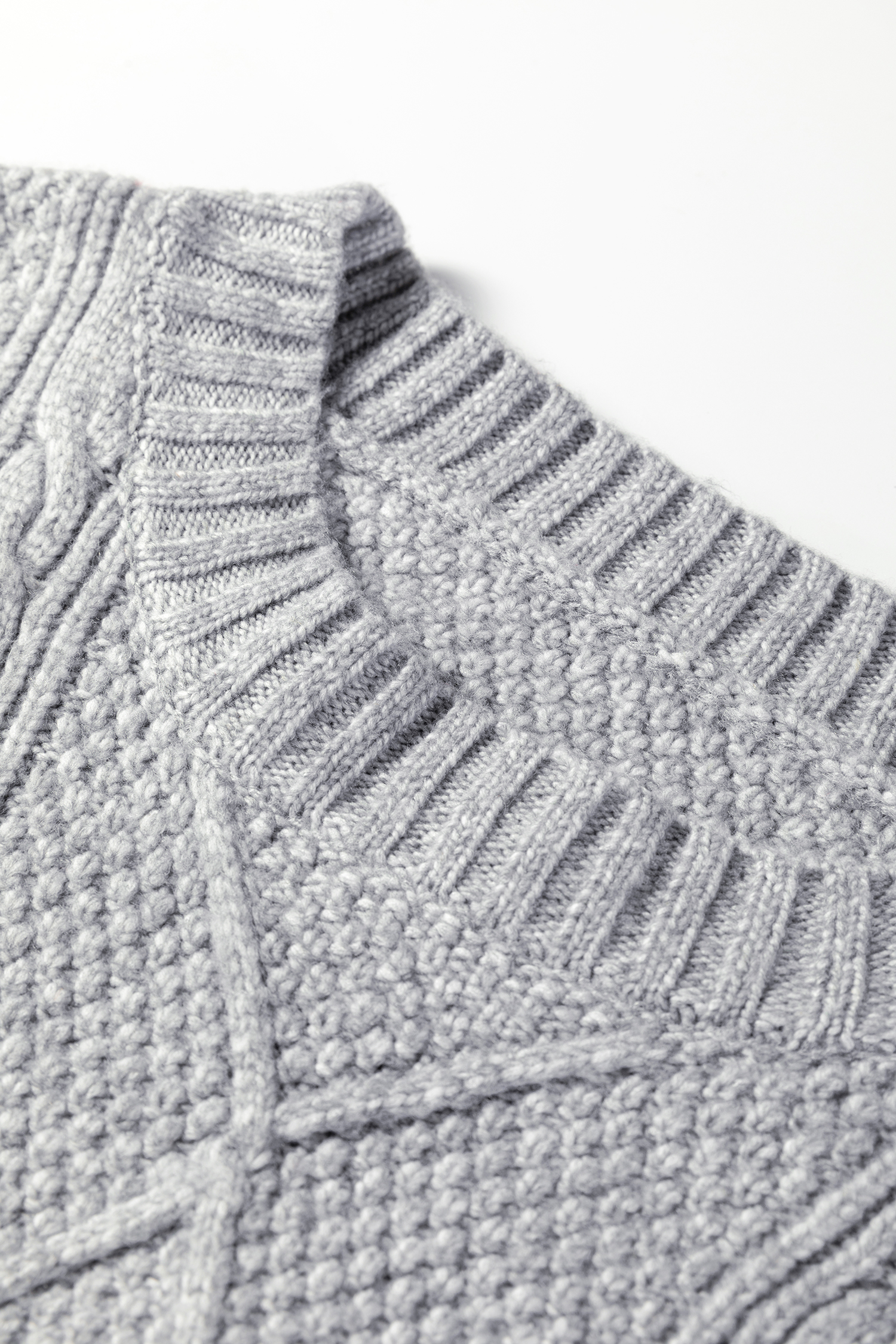 Parchment Cable Knit Drop Shoulder Loose Fit Sweater Dress