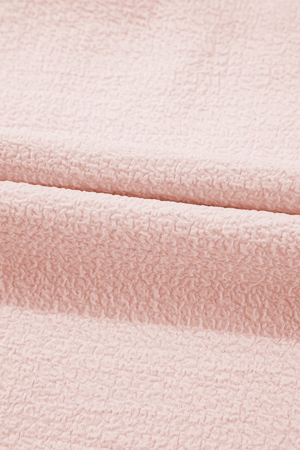 Beau Blue Textured Bow Knot Frilled Butterfly Sleeve Blouse