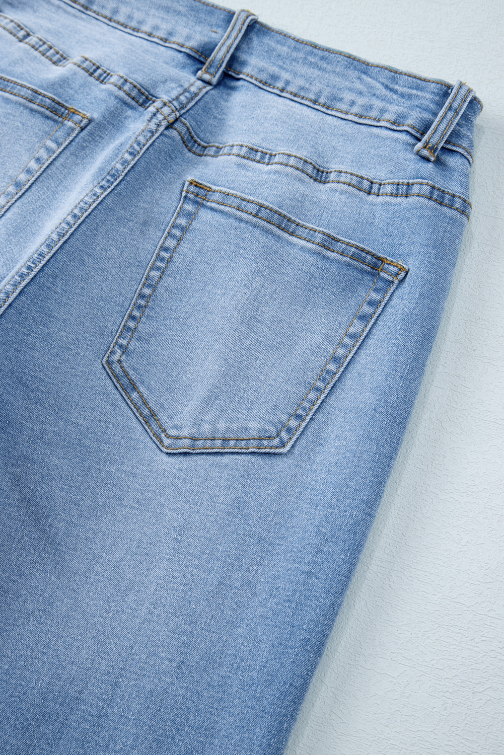 Gray Raw Hem Straight Leg Loose High Waist Jeans