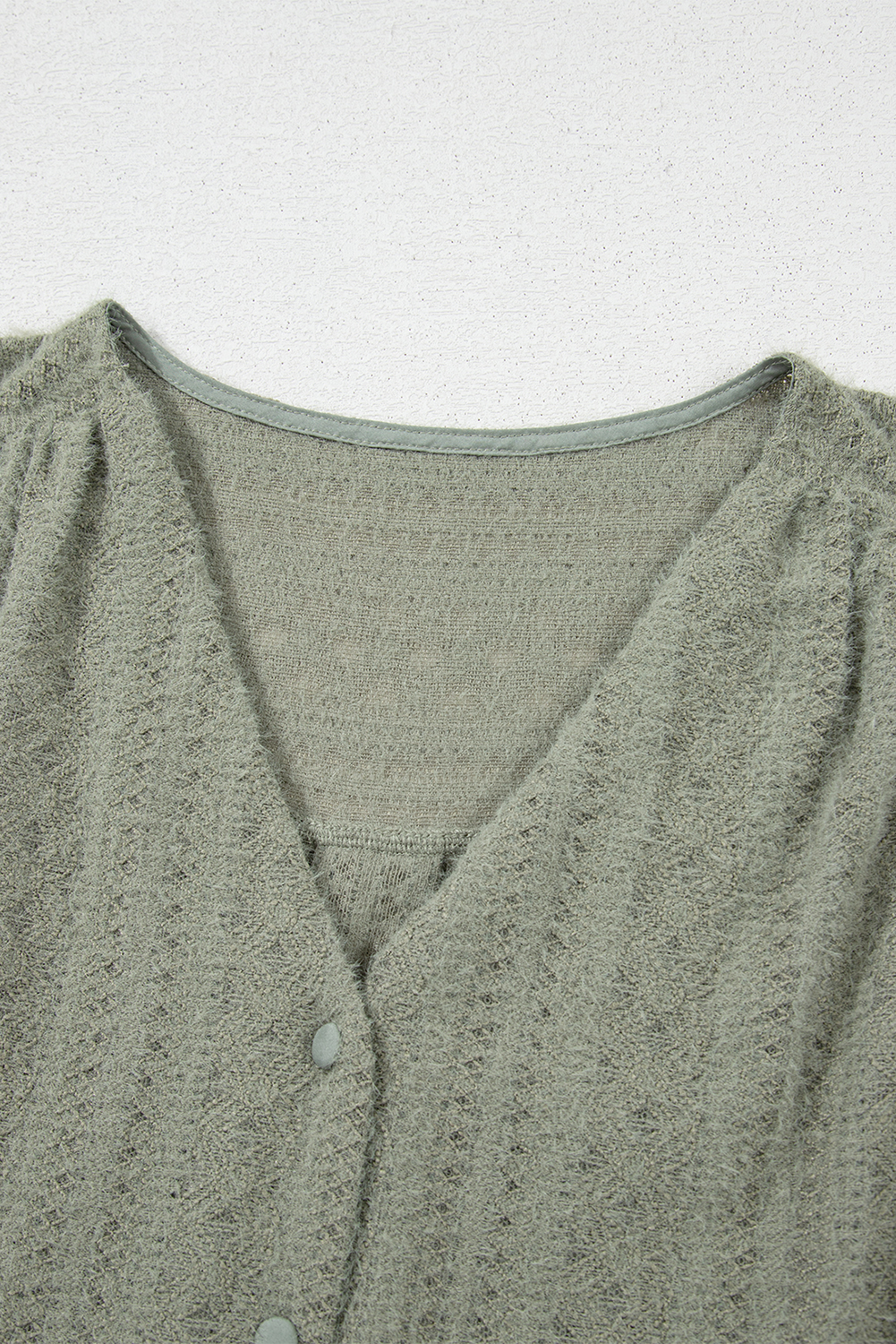 Laurel Green Flutter Sleeve Lace V Neck Shirt