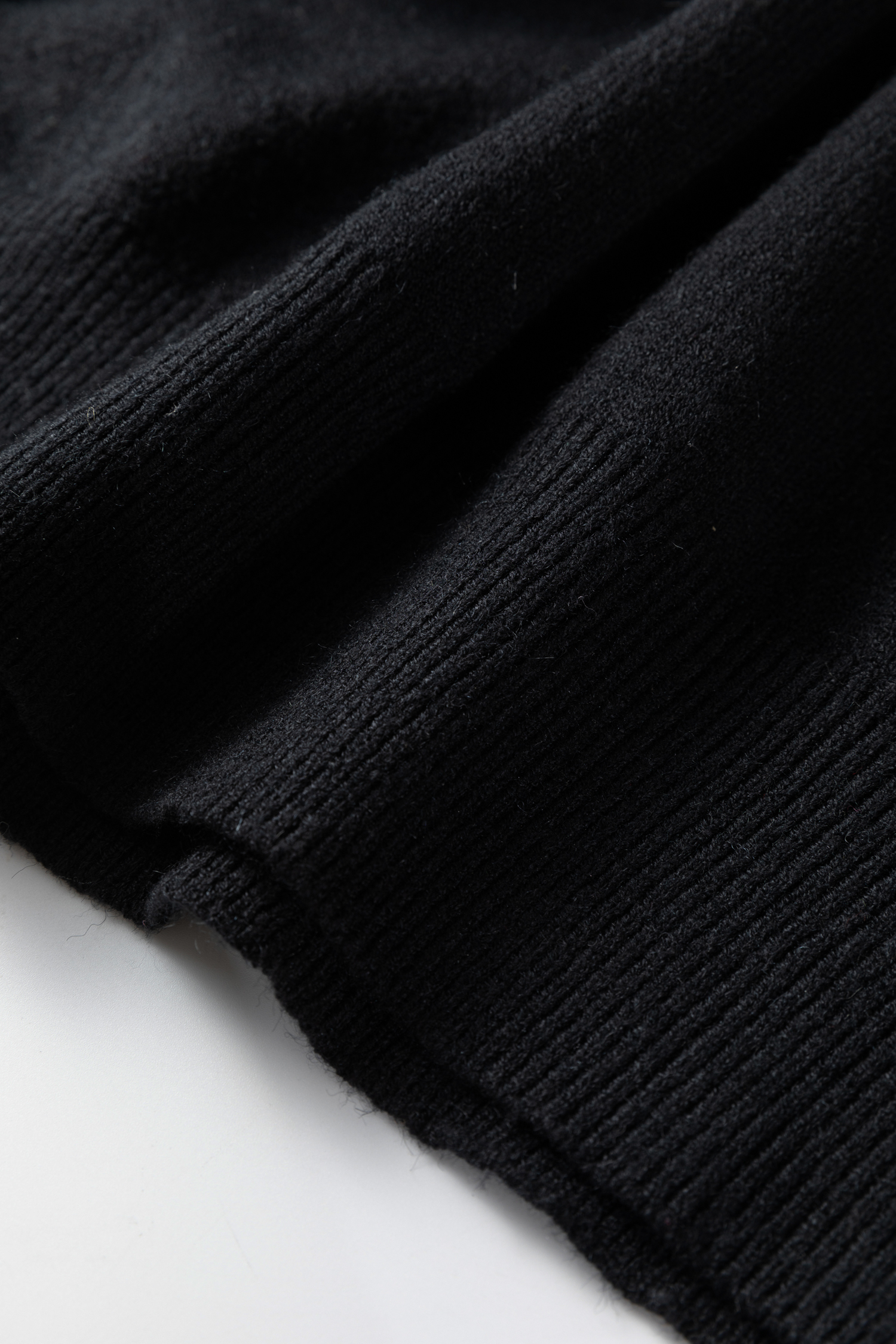 Smoke Gray High Neck Puff Sleeve Sweater Pleated Mini Skirt 2pcs Knitted Outfit