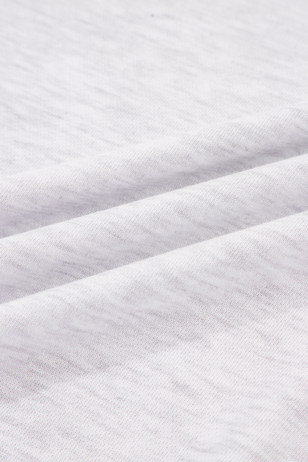 Light Grey 2pcs Contrasted Trim Frilled Collar Drop Shoulder Pullover Drawstring Pant Set