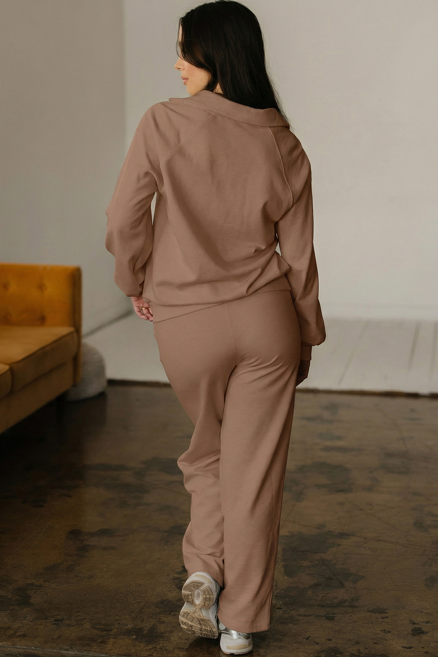 Light Grey Polo Tee Casual Pant Set