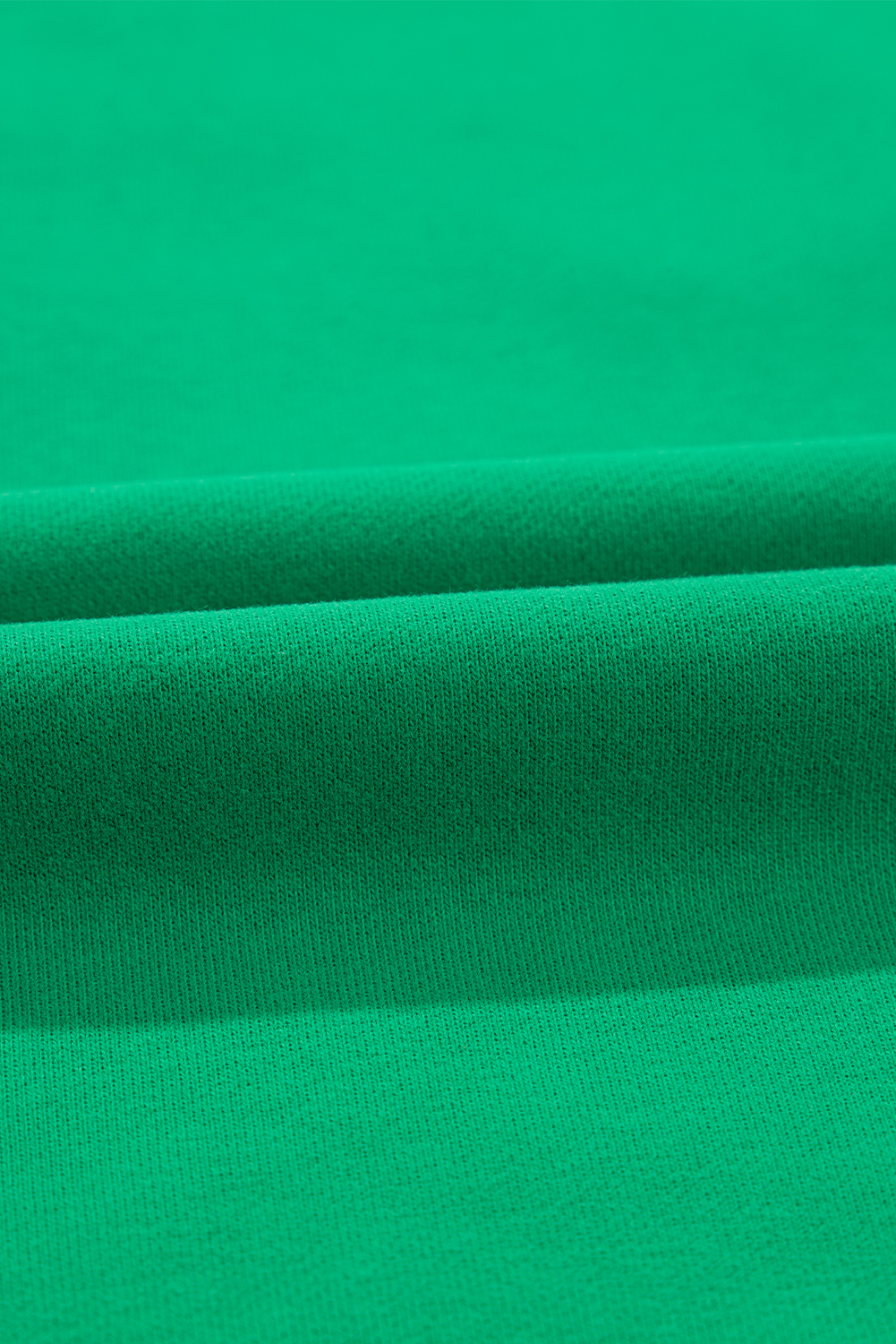 Green LUCKY Aphabet Chenille Embroidered Pullover Sweatshirt