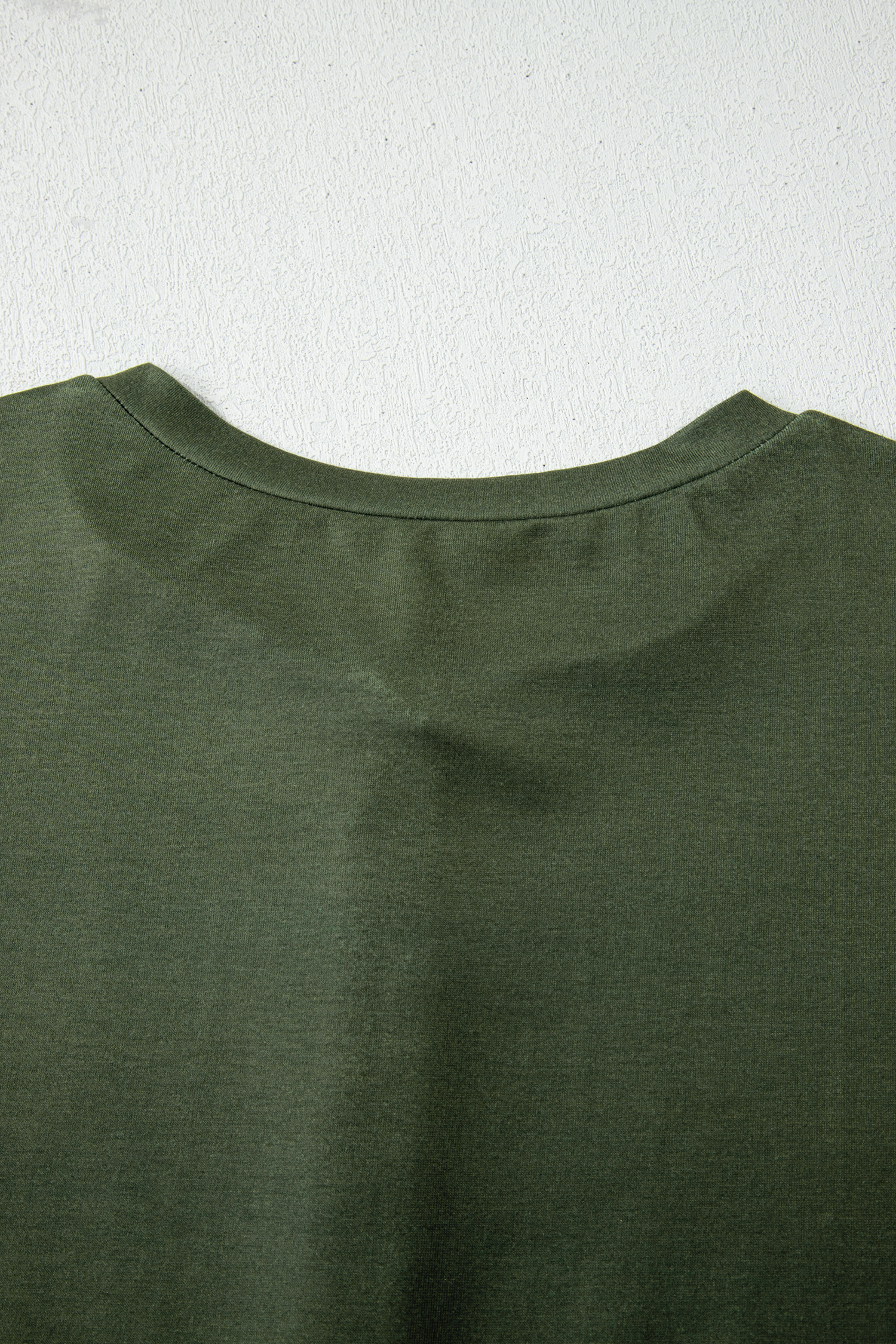 Four Leaf Clover Striped Half Buttons Crew Neck T-Shirt