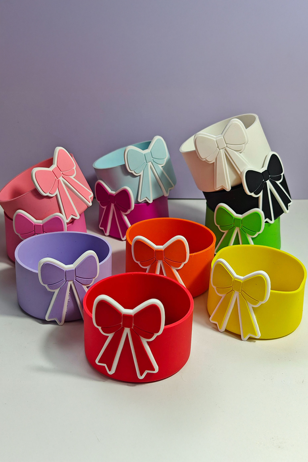 Bonbon 1pc Bow Knot Silicone Cup Sleeve