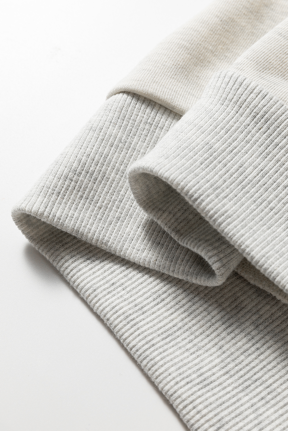 Beige Striped Drop Shoulder Round Neck Pullover and Jogger Pants Active Outfit