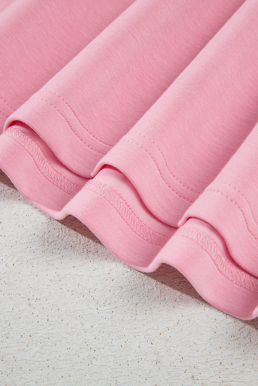 Pink Bow Applique Half Sleeve T-shirt