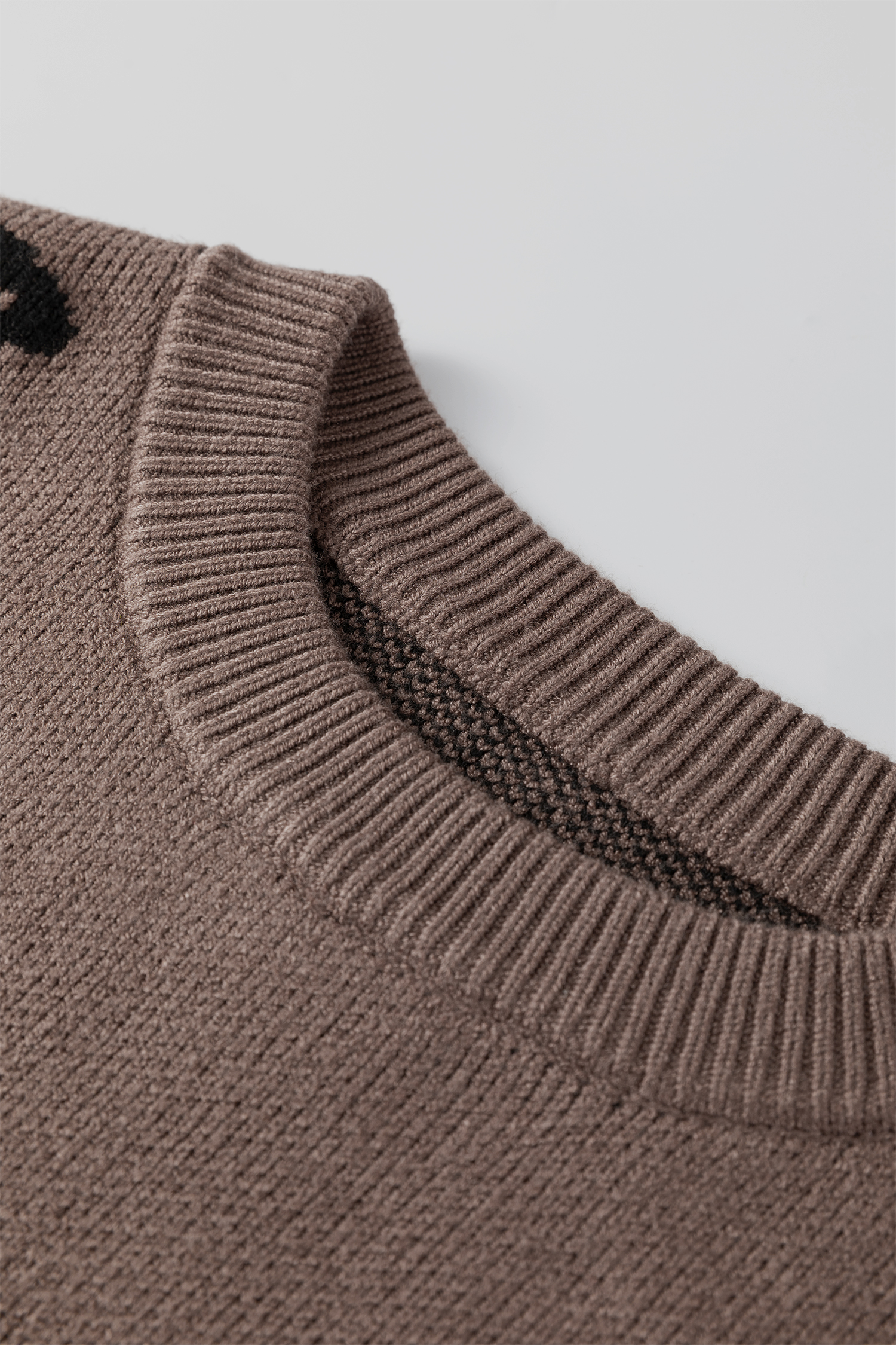 Camel Asymmetric Leopard Print Detail Drop Shoulder Sweater