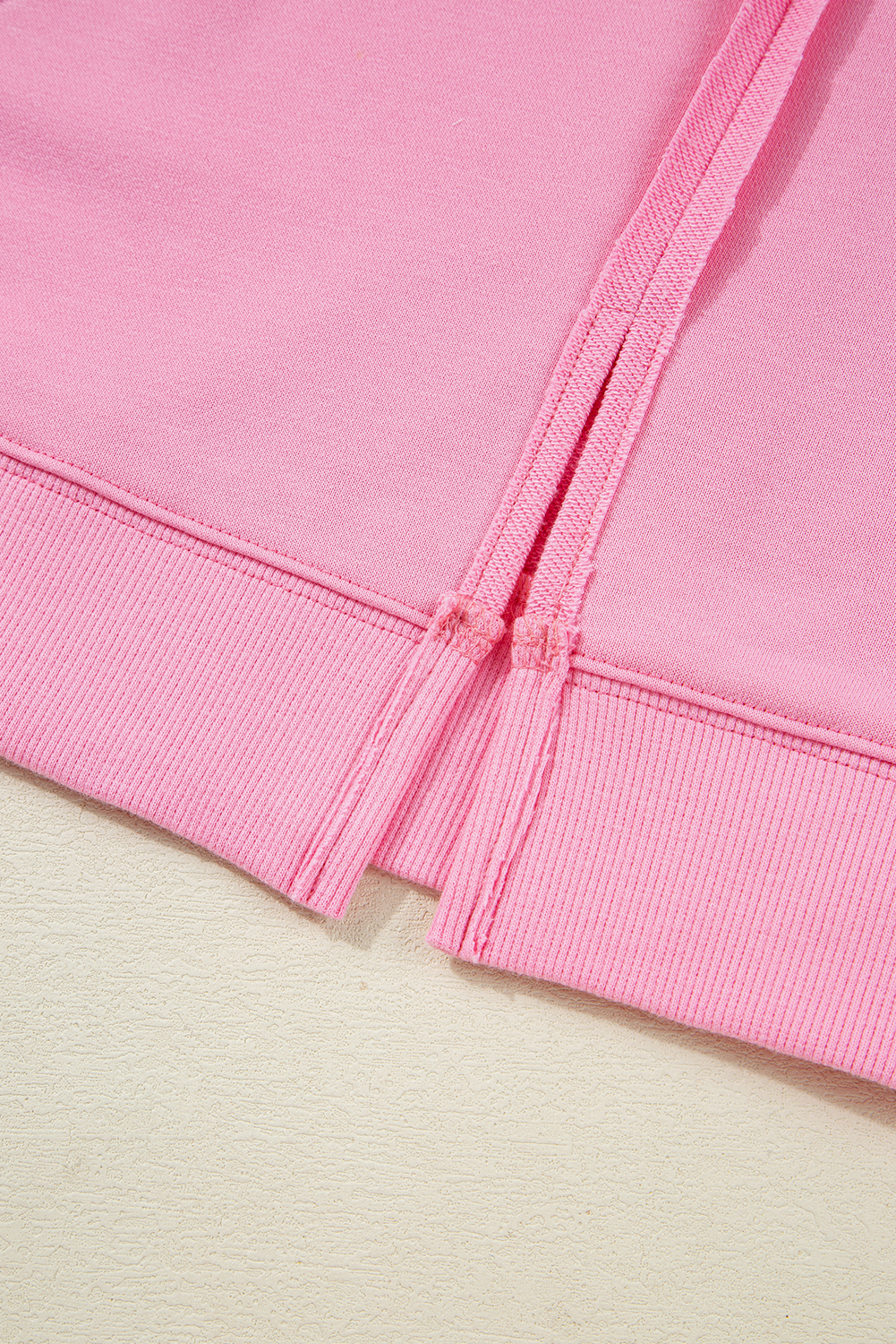 Bonbon Lace Insert Bow Embroidered Exposed Seam Sweatshirt