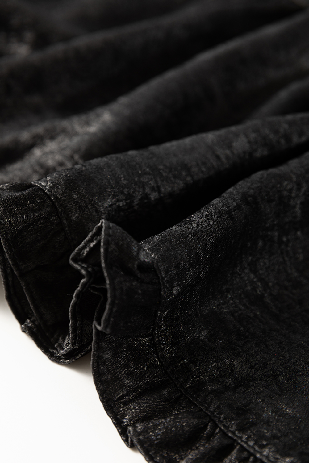 Dearlovers Gold Metallic Frilled V Neck Puff Sleeve Babydoll Blouse