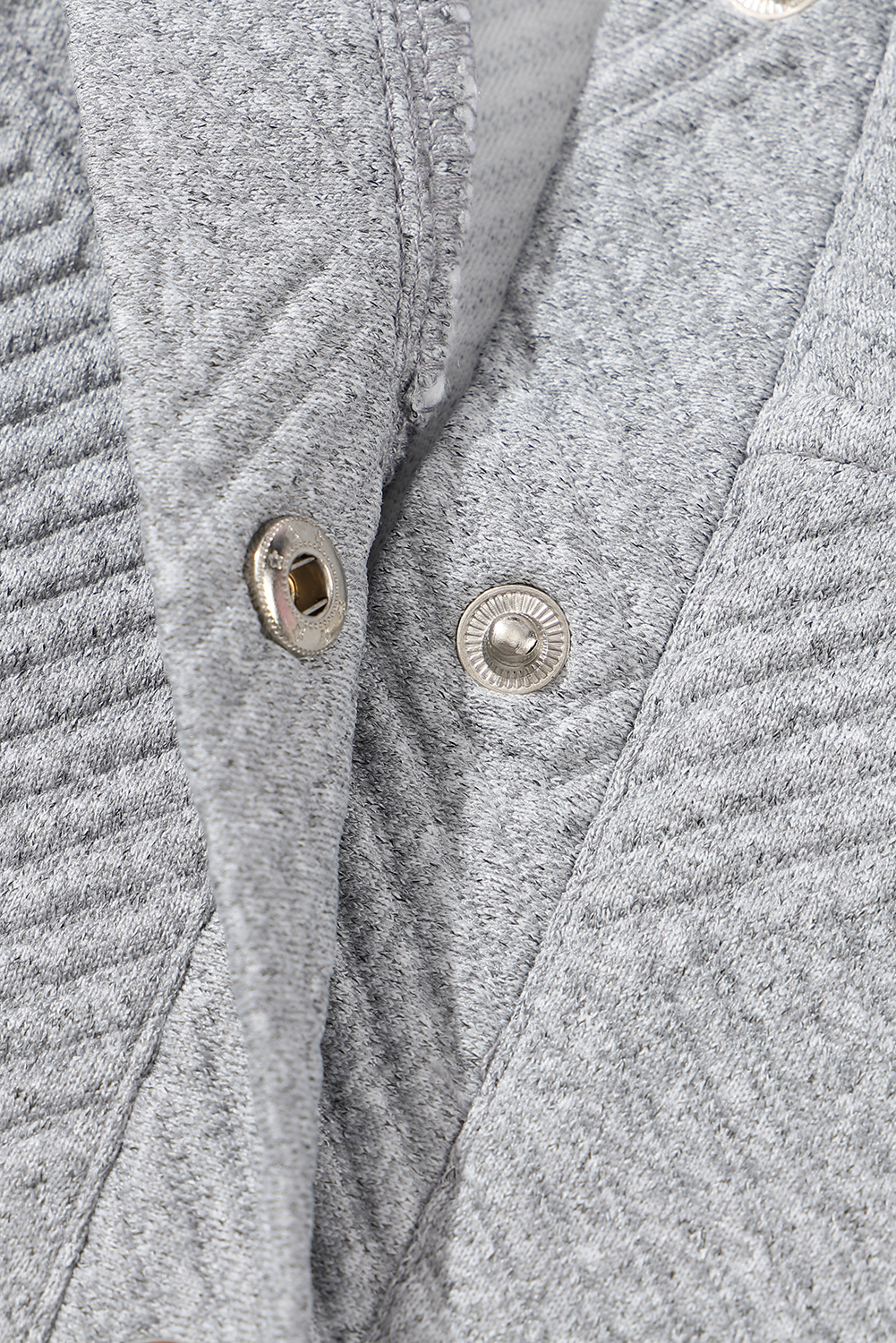 Apricot  Asymmetric Buttons Detail High Neck Textured Sweatshirt