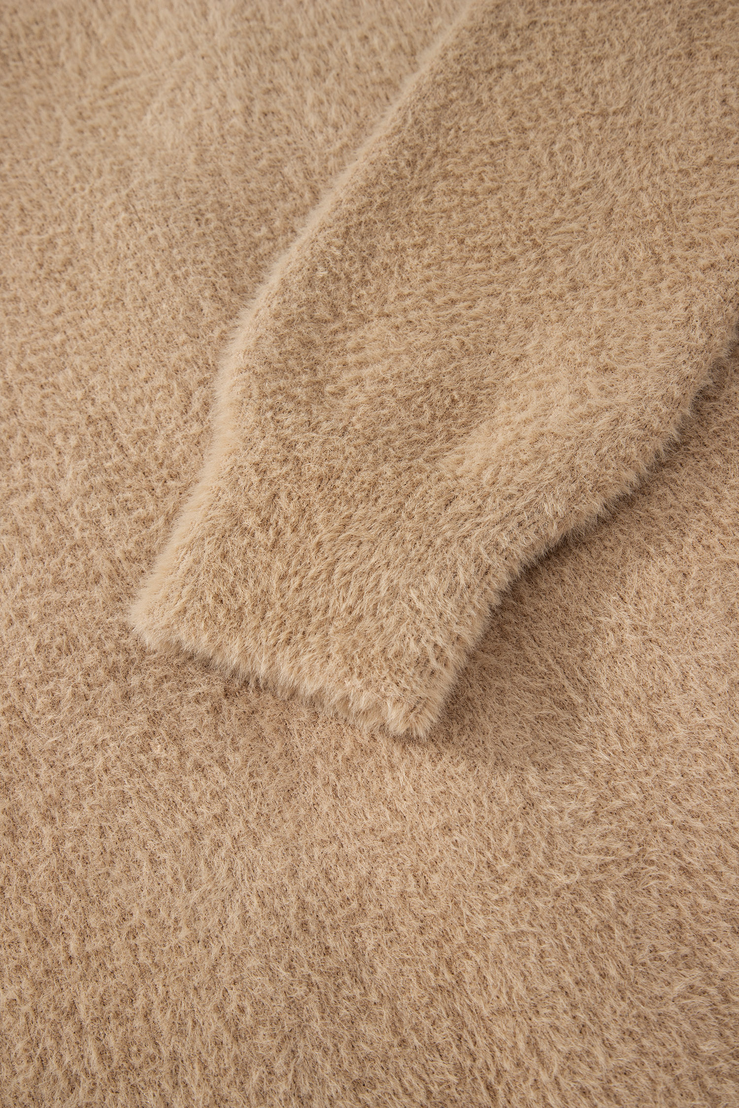 White Fuzzy Buttoned Front Midi Solid Cardigan