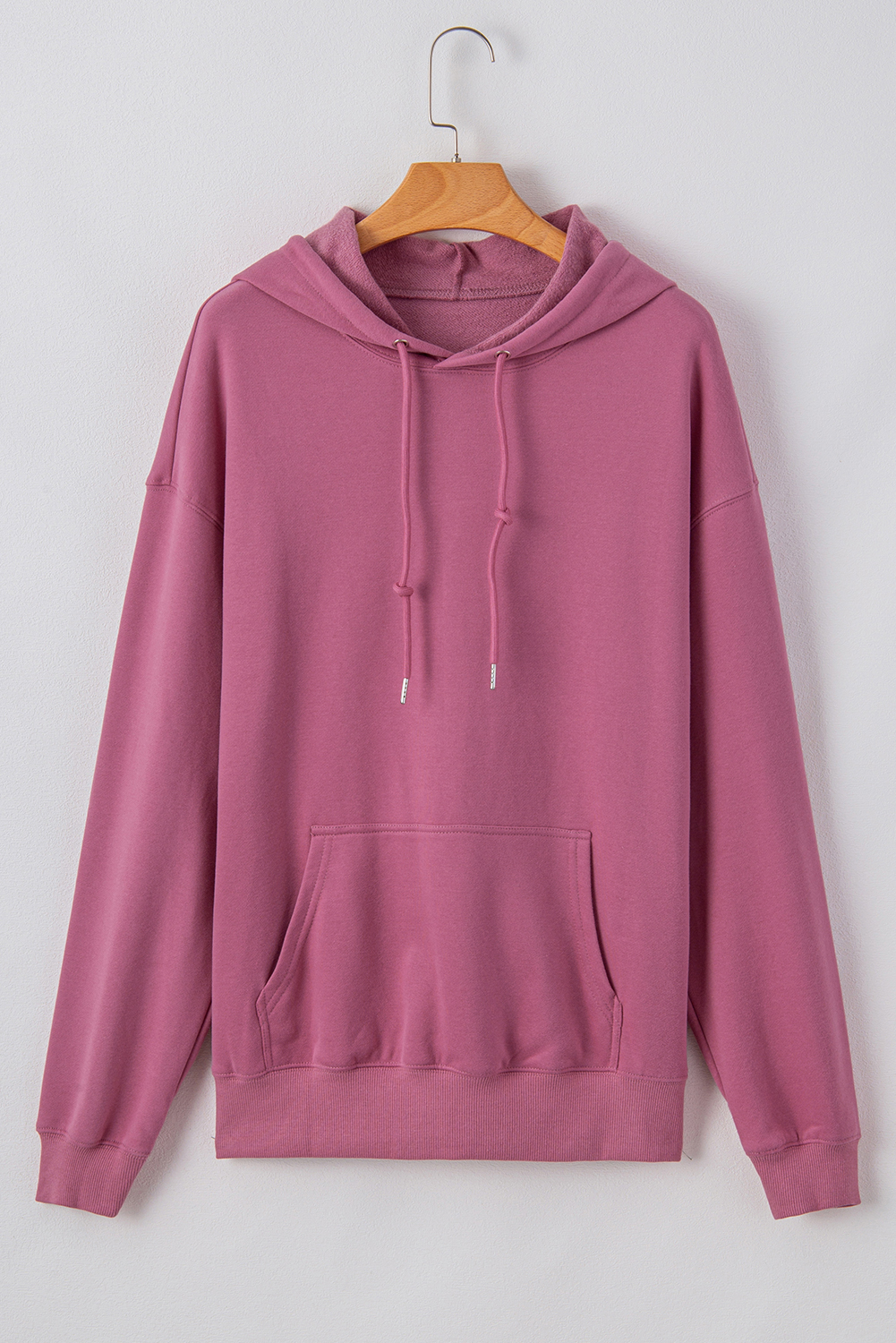Valerian Fleece Lined Kangaroo Pocket Drawstring Chunky Hoodie