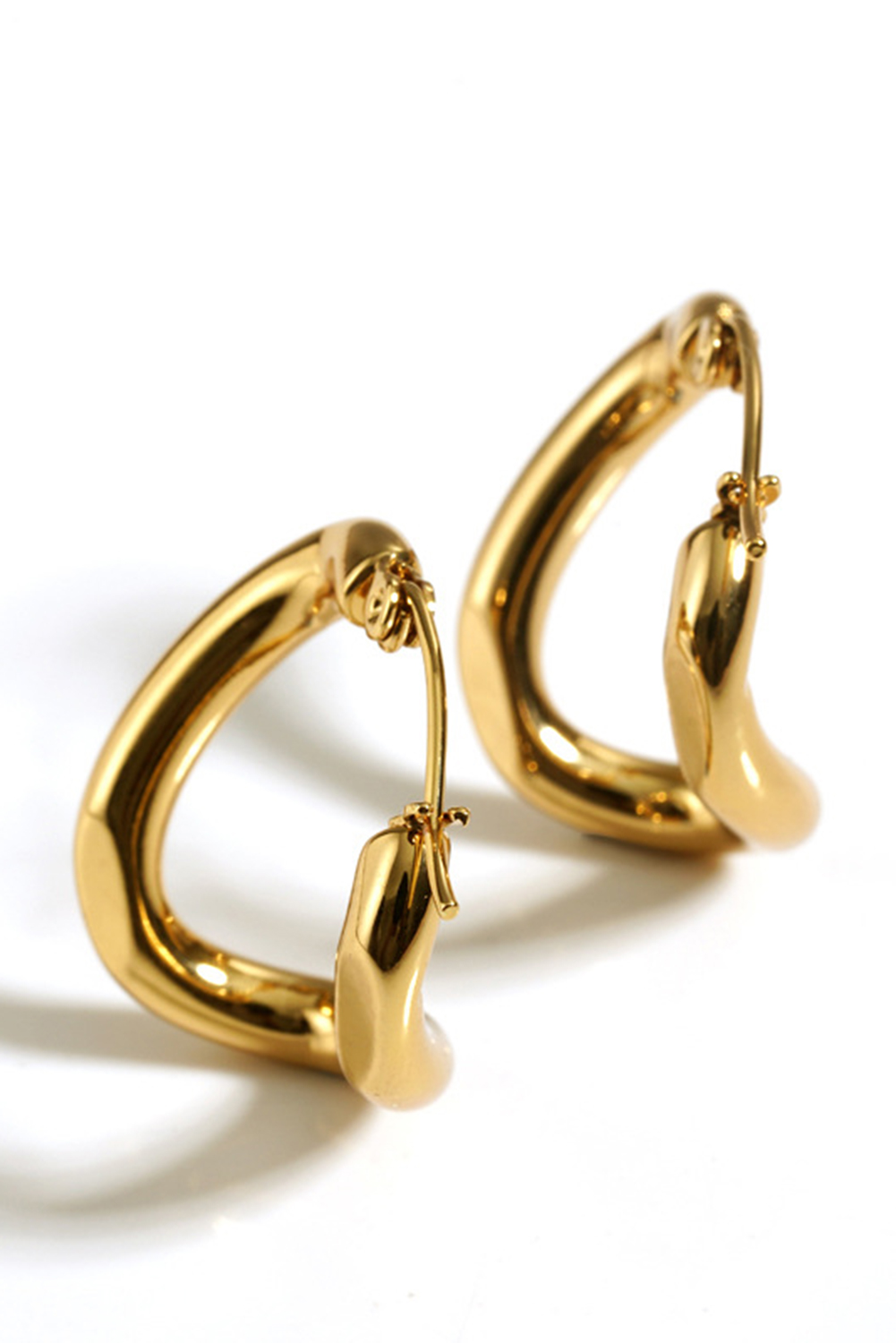 Gold Plated 3D Spiral Stainless Steel Earrings