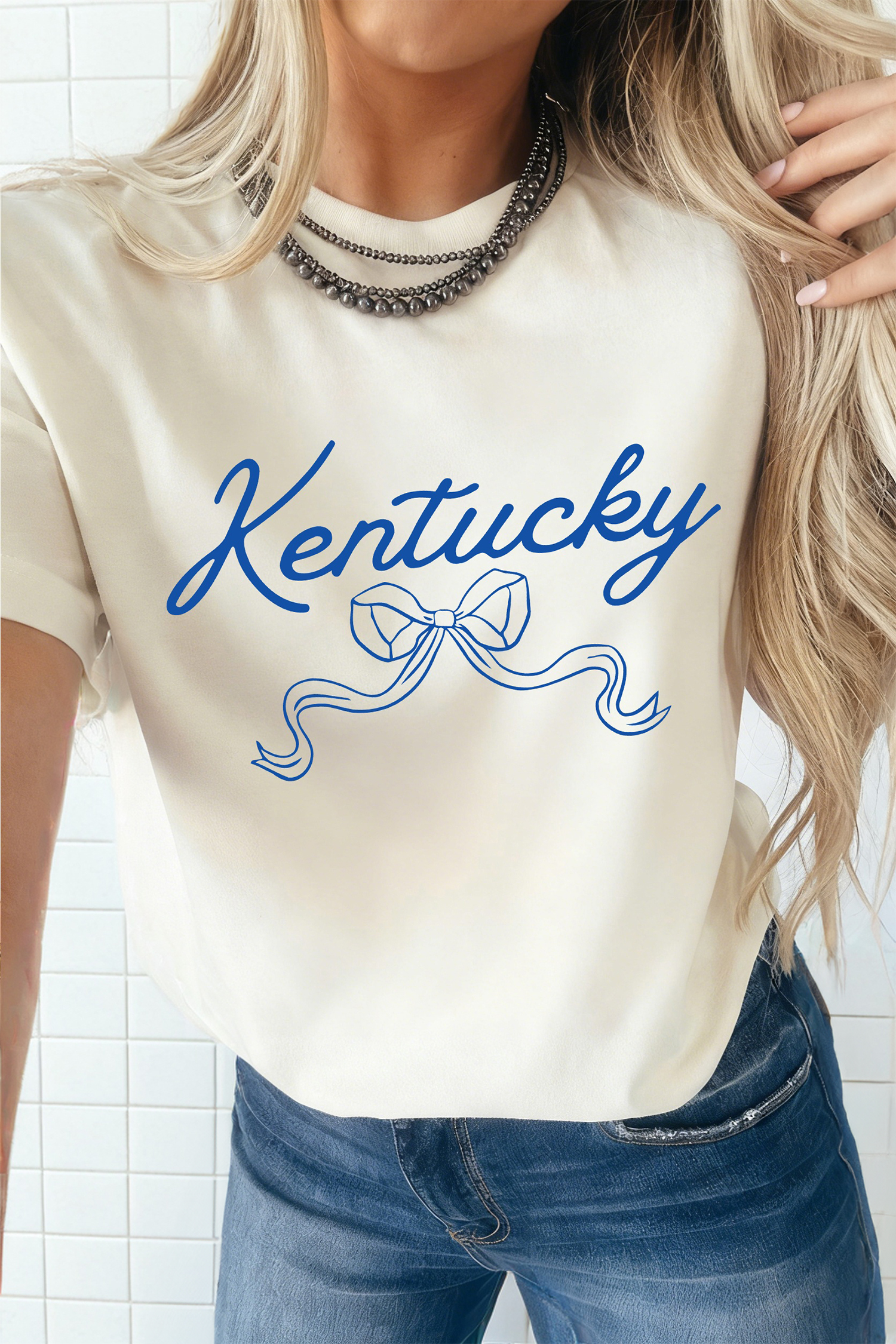 Green Camouflage KENTUCKY Crew Neck Summer Top