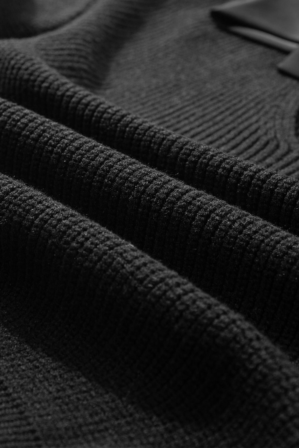 Racing Red Lantern Sleeve V Neck Knot Back Sweater