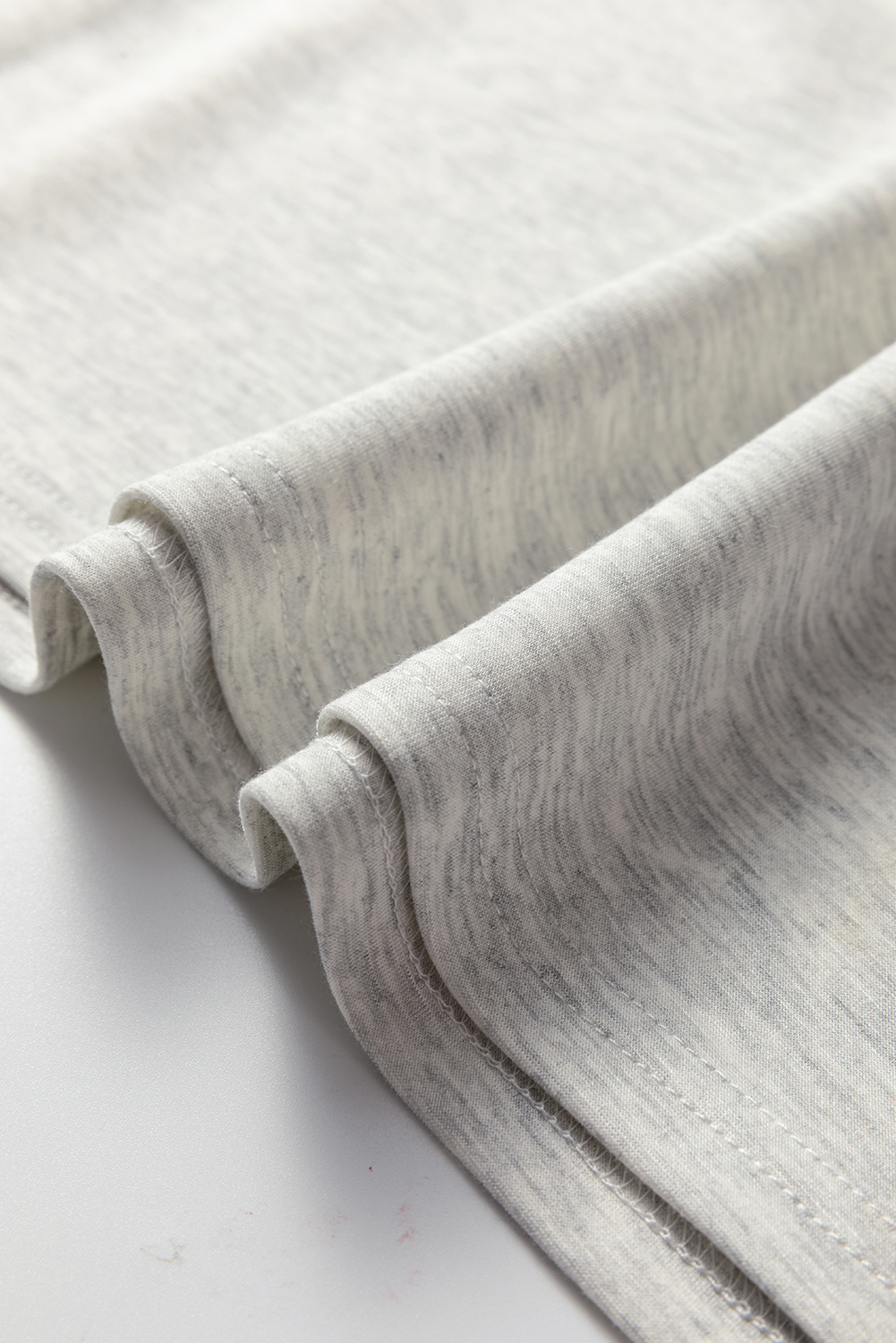 Light Grey Drawstring Waist Tunic Solid Sweatshirt