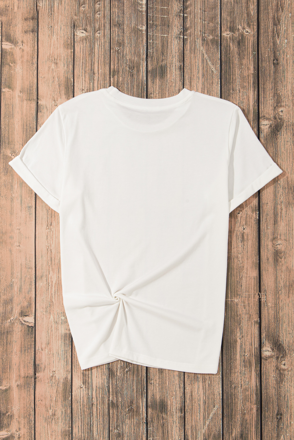 Khaki Casual Plain Crew Neck Tee