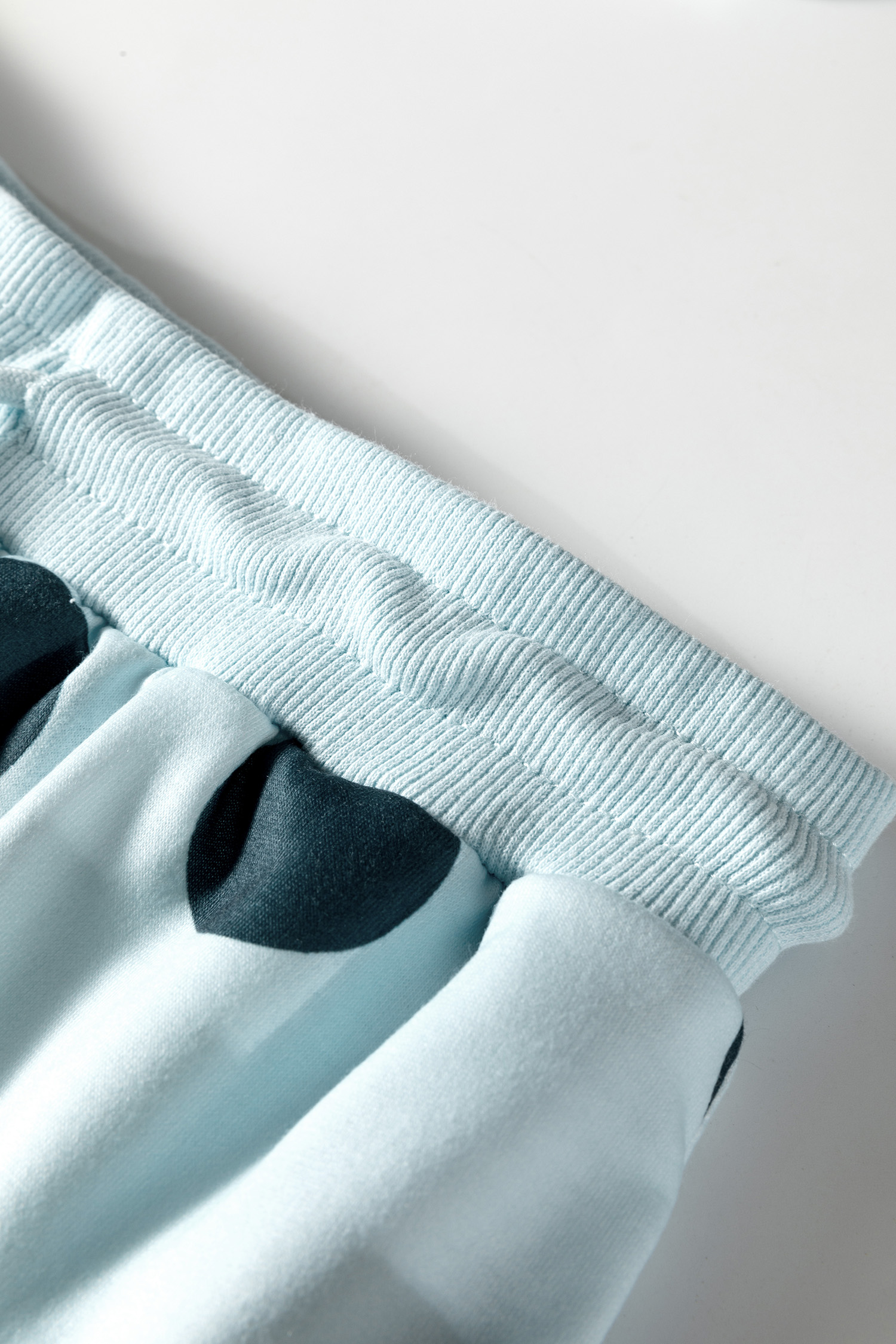 Beige Polka Dot Print Drop Shoulder Pullover Drawstring Jogger Pant Set