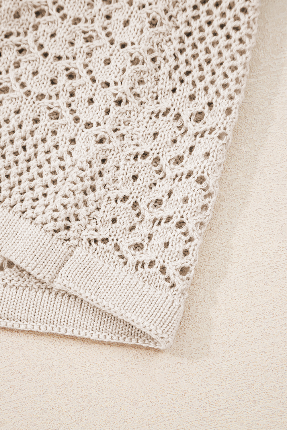 Redwood Burl Mixed Pattern Knitted Open Front Plus Cardigan