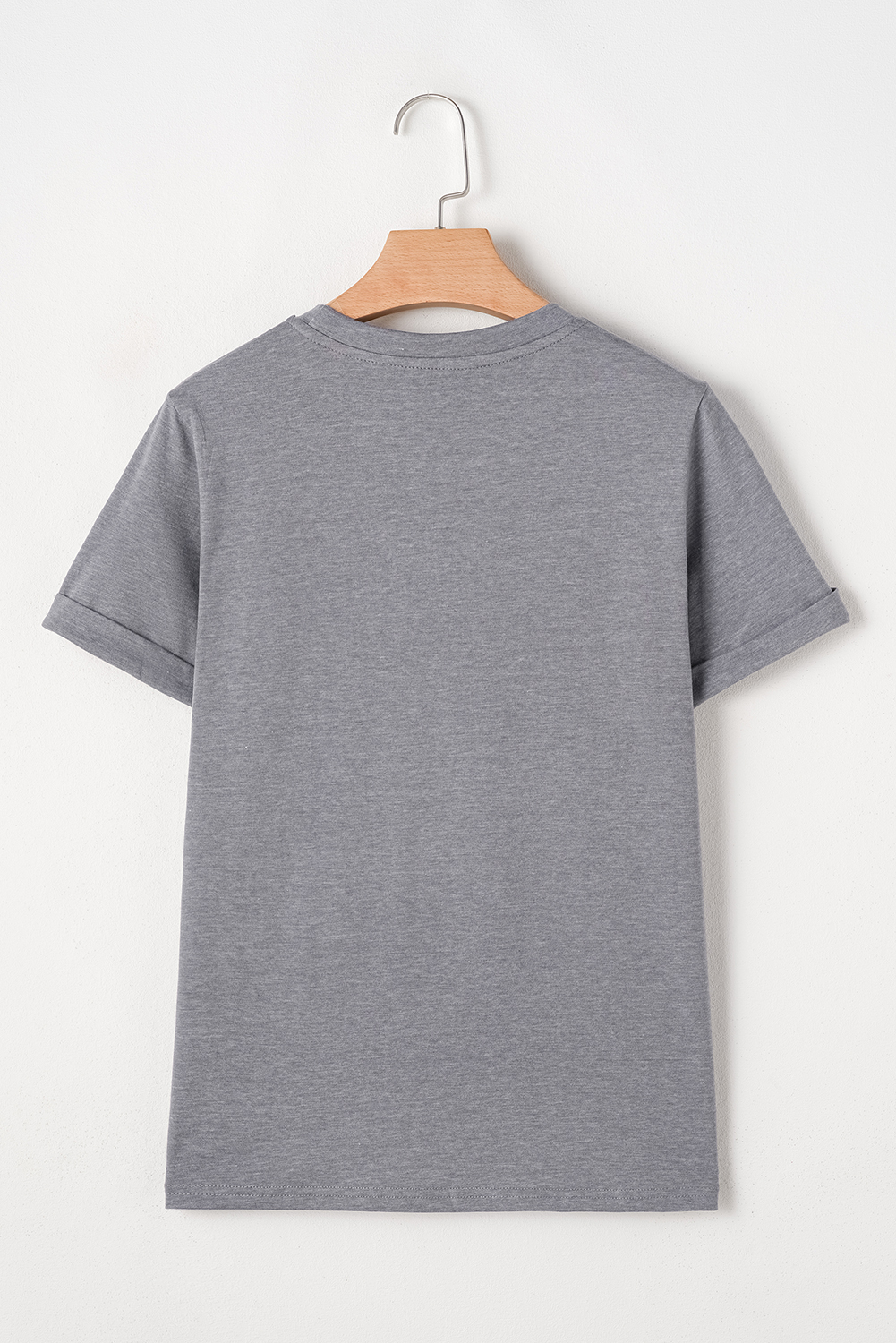 White Rabbit Bow Knot Print Crew Neck T Shirt